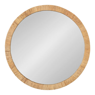 Round Mirror Natural 28" Diameter 1