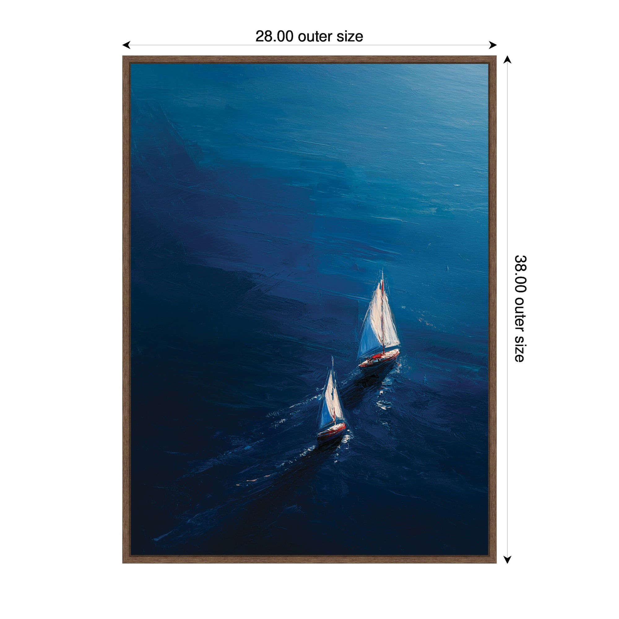 Framed Canvas 28x38 Sylvie Walnut 2