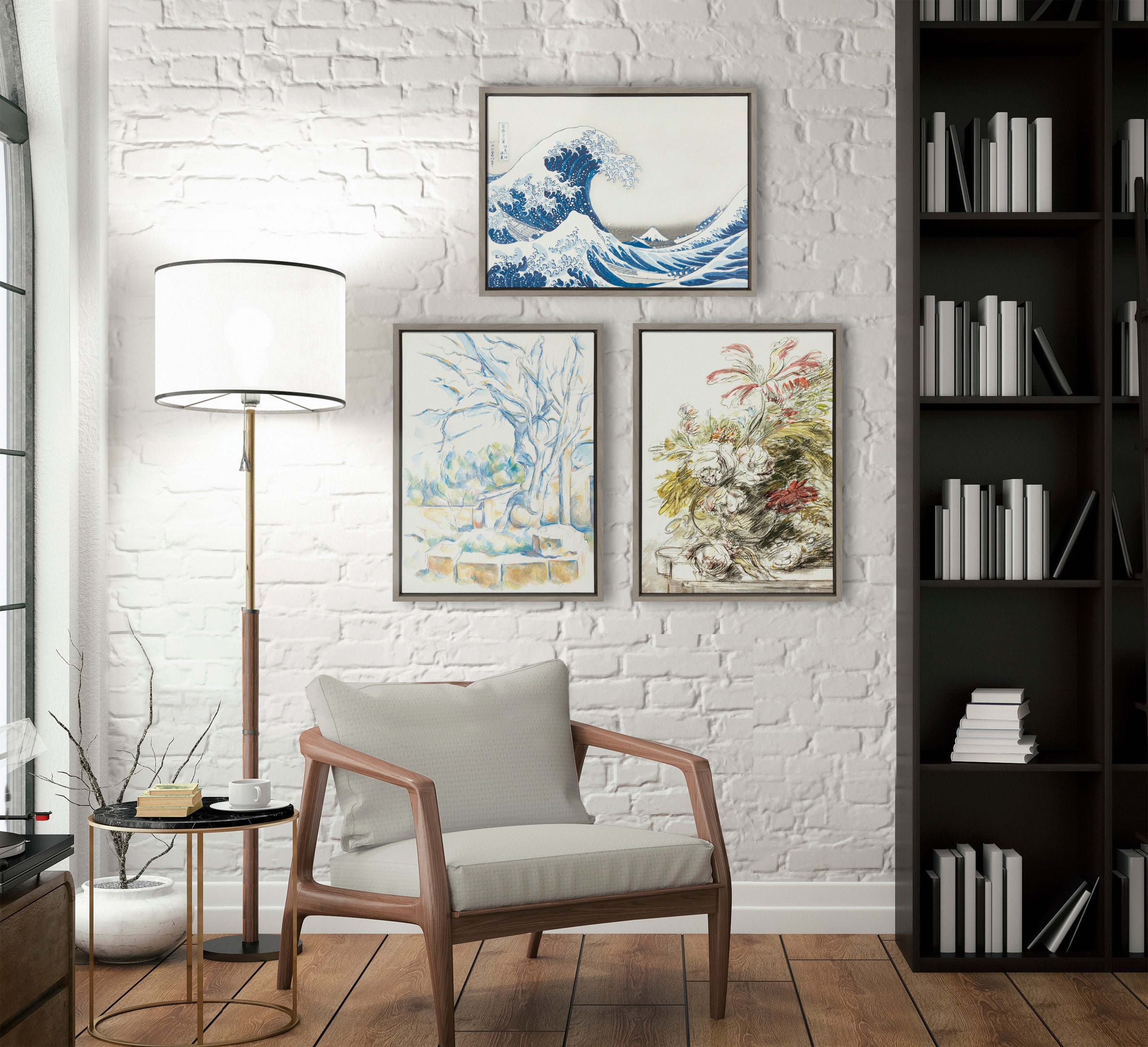 Framed Canvas Sylvie Graywash 18x24 6