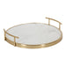 Serving Tray Gold 14" Diameter 1