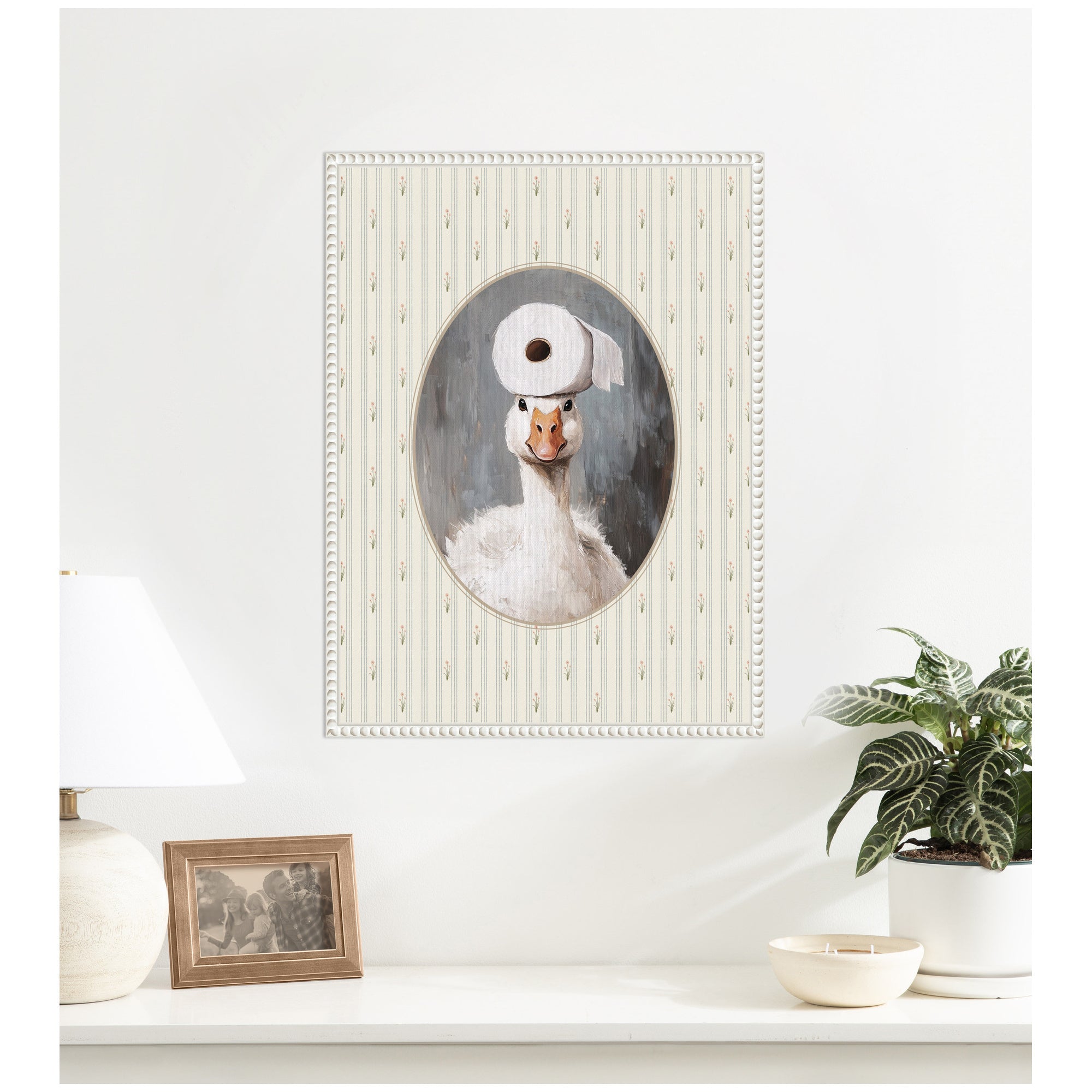 Framed Canvas 18x24 Sylvie Beaded White 7