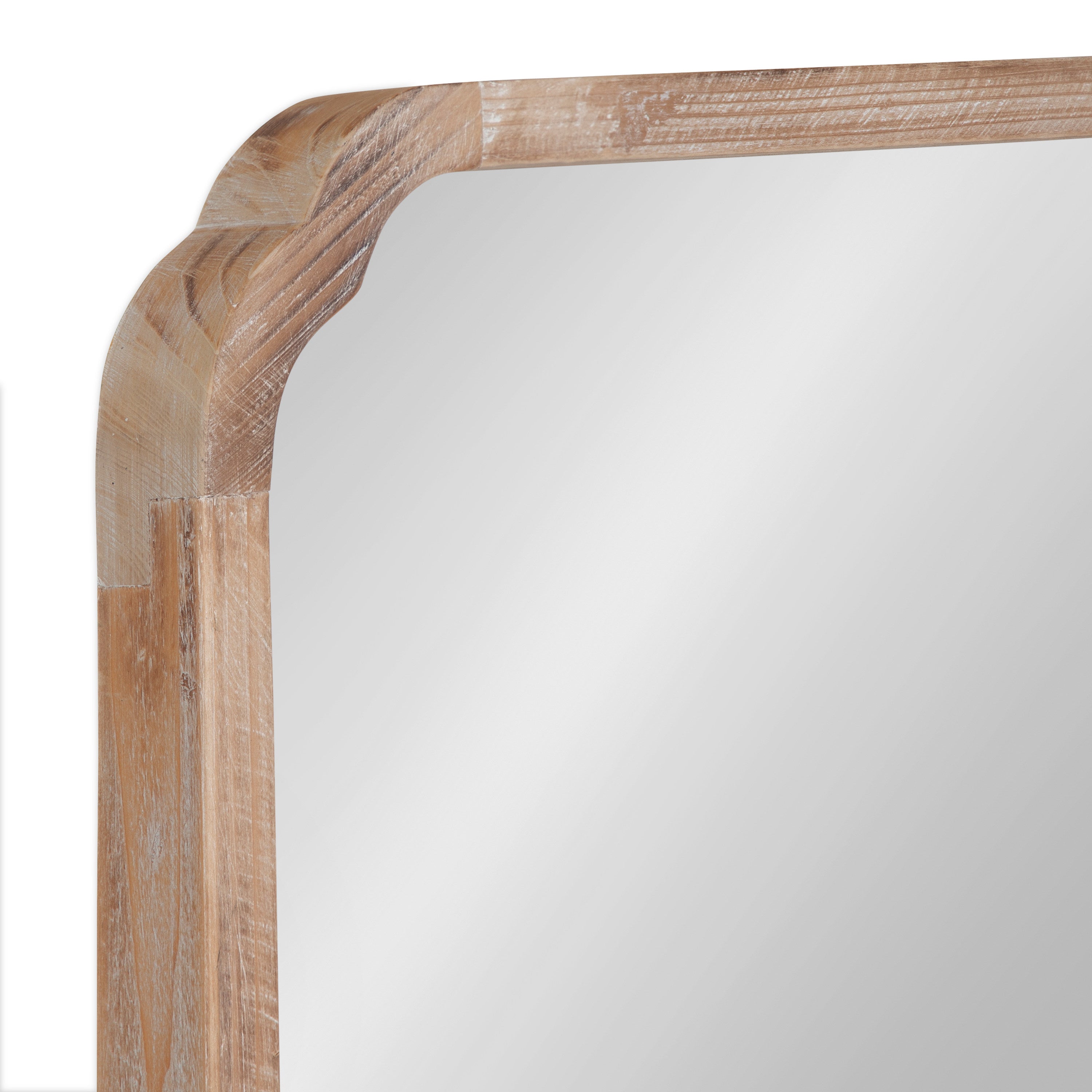 Scallop Mirror Rustic Brown 24x24 6