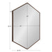 Hexagon Mirror Walnut Brown 24x36 5