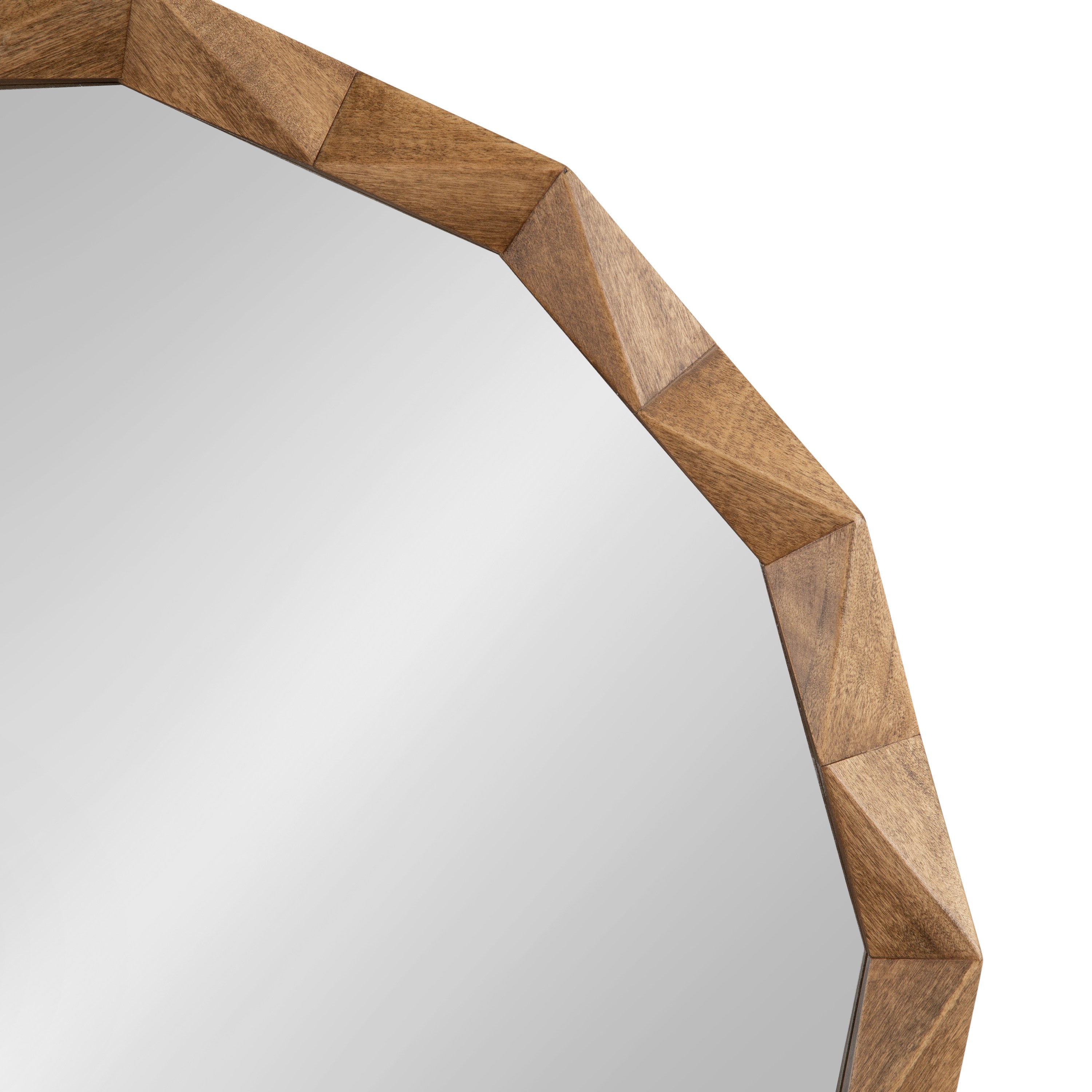 Round Mirror Rustic Brown 26x26 3