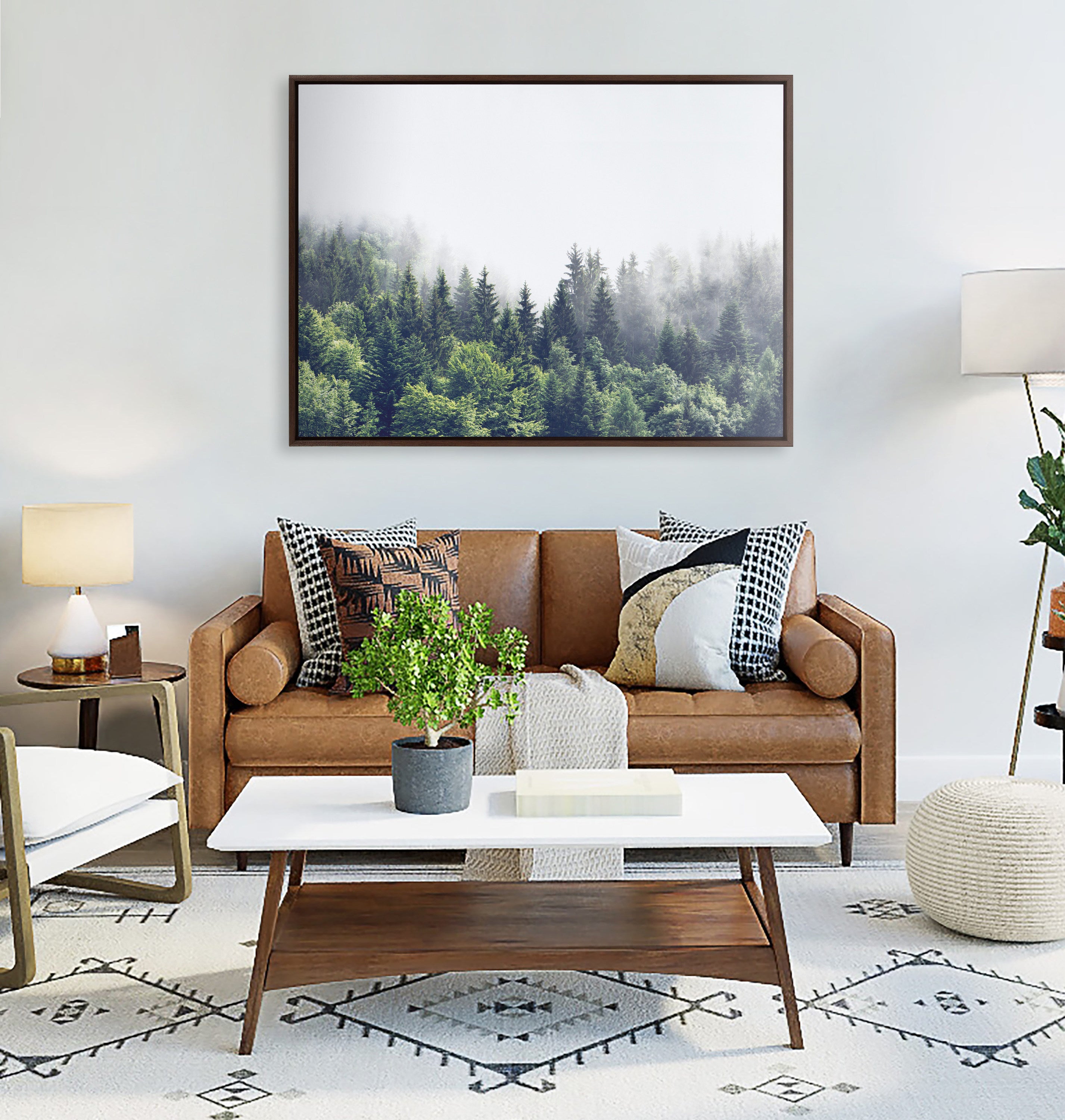 Framed Canvas Sylvie Walnut 31.5x41.5 5