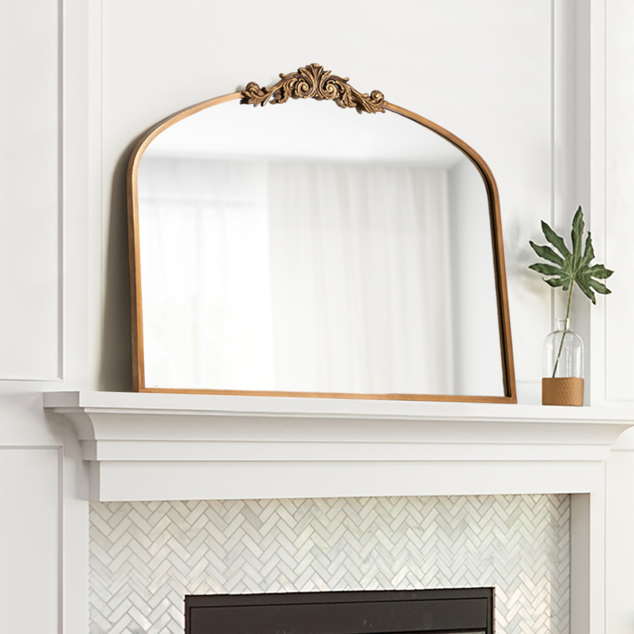 Arch Mirror 36x29 Gold 7