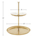 Tiered Tray White Gold 12x12x15 2