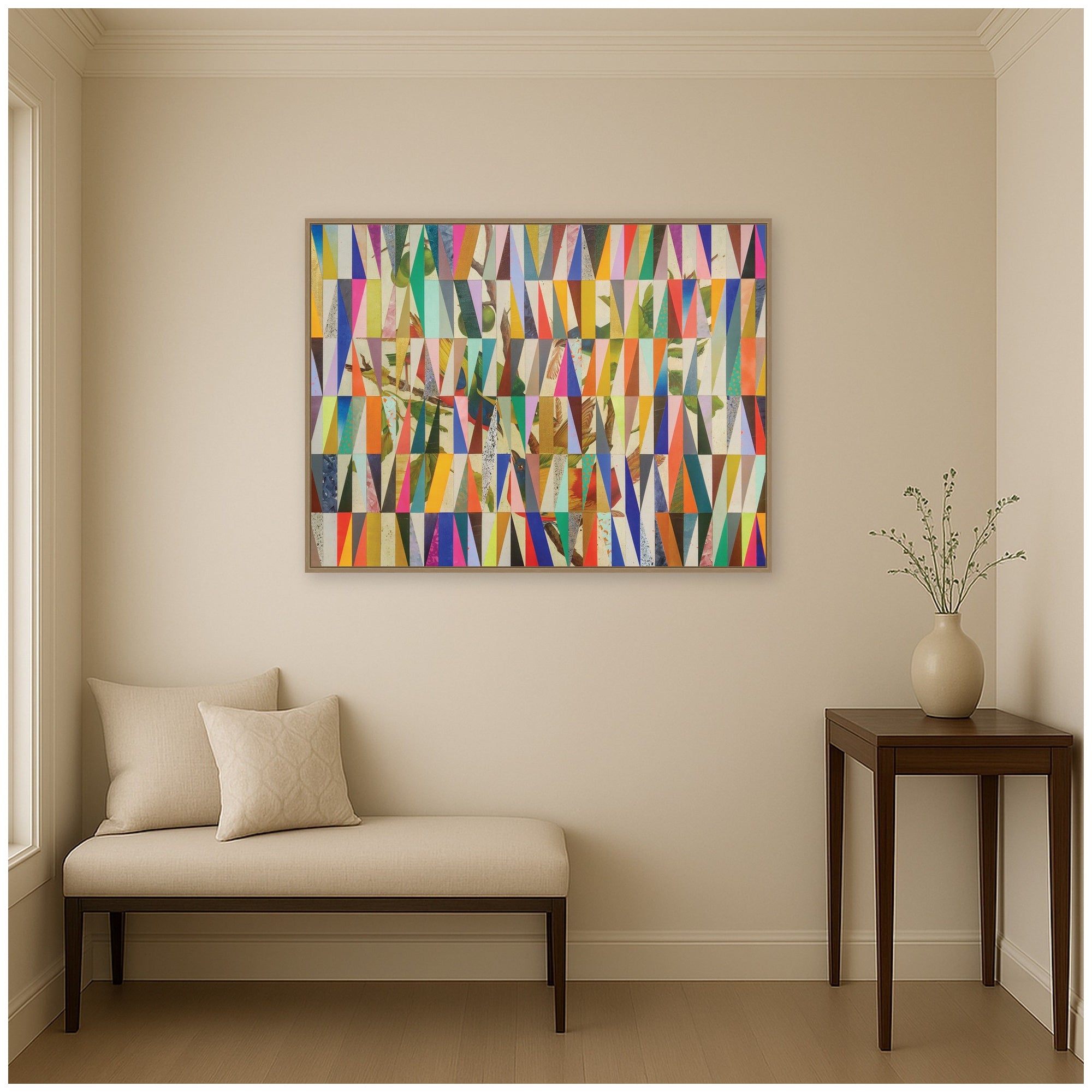 Framed Canvas 42x32 Sylvie Dark Gold 5