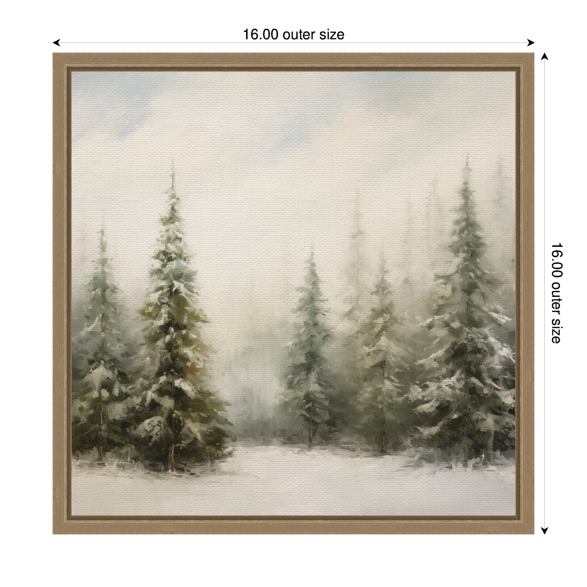 Framed Canvas Sylvie Dark Gold 16x16 2