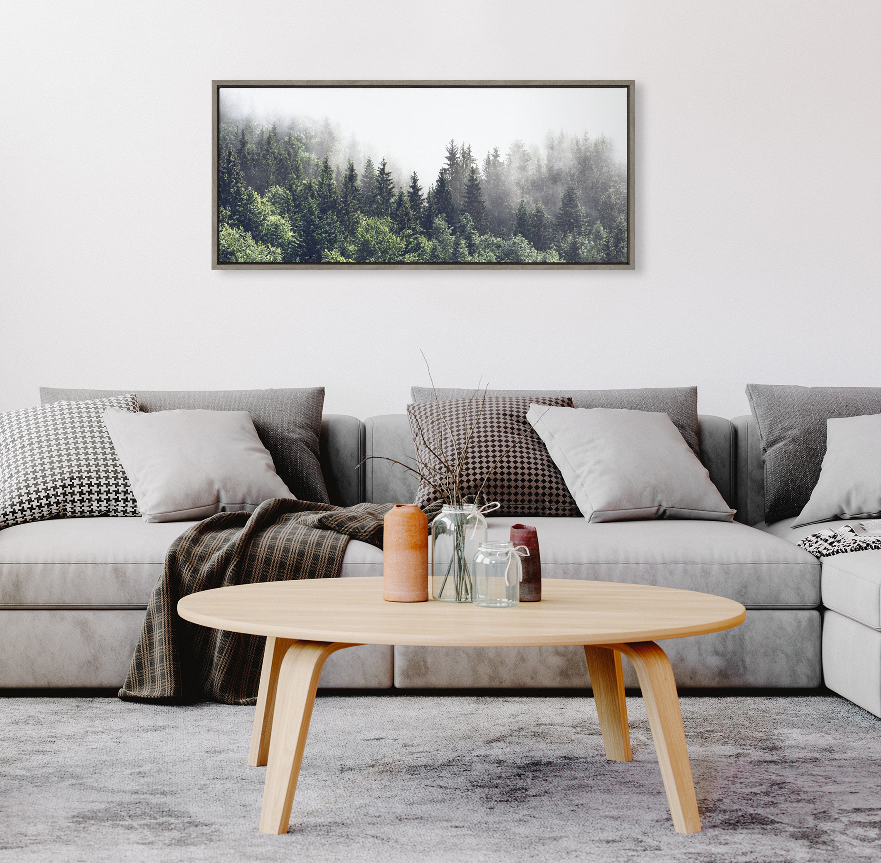 Framed Canvas 18x40 Sylvie Graywash 6