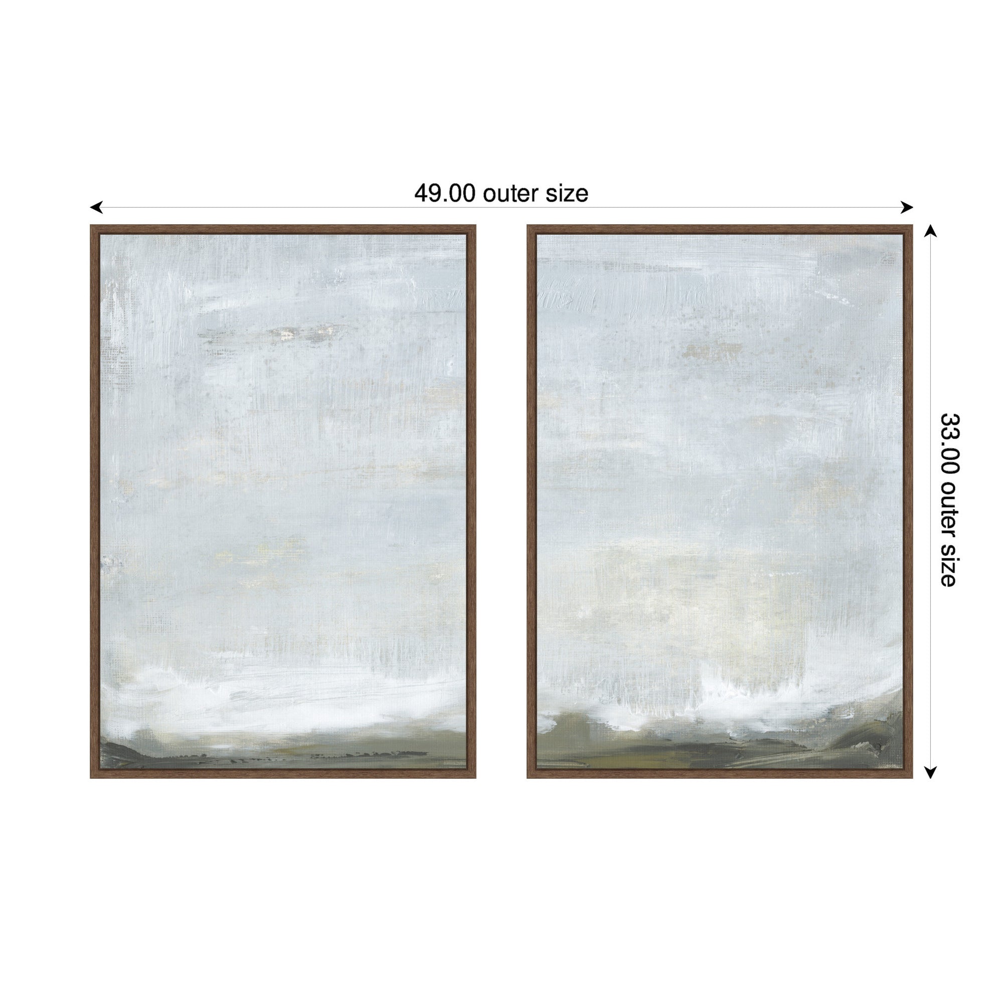 Art Set 2 Piece Set 23x33 Sylvie Walnut 2