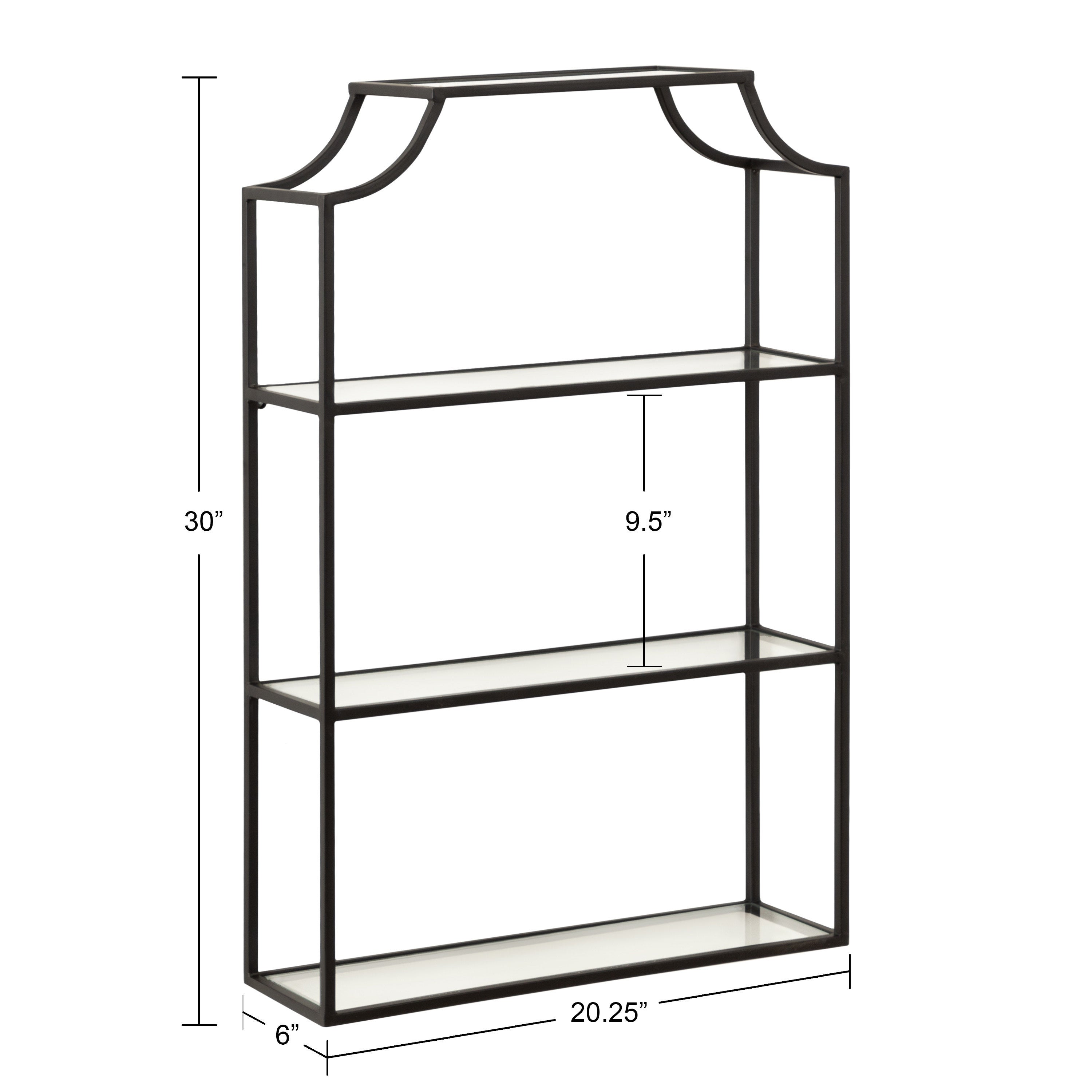 Accent Shelf Black 21x30 2