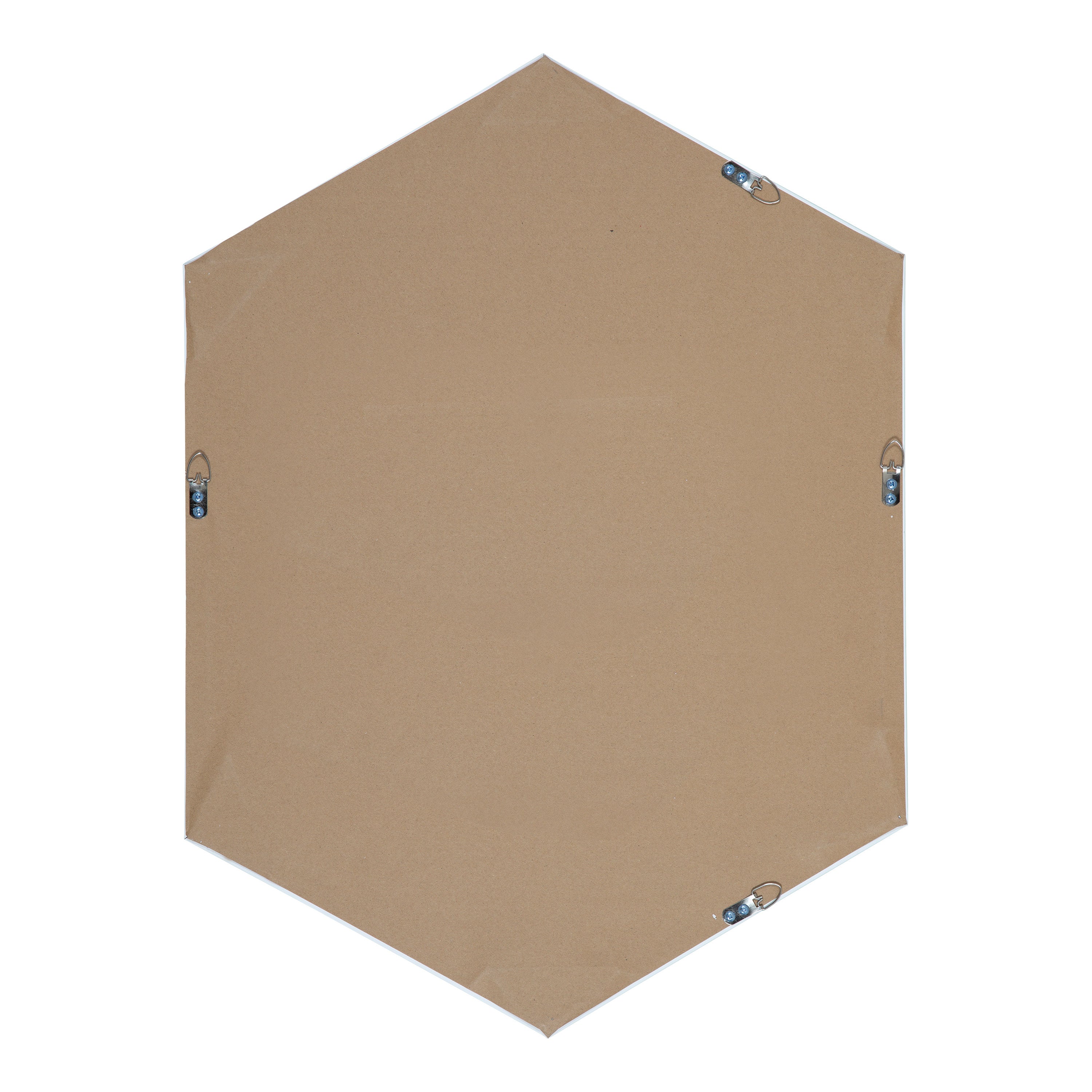 Hexagon Mirror White 22x31 4
