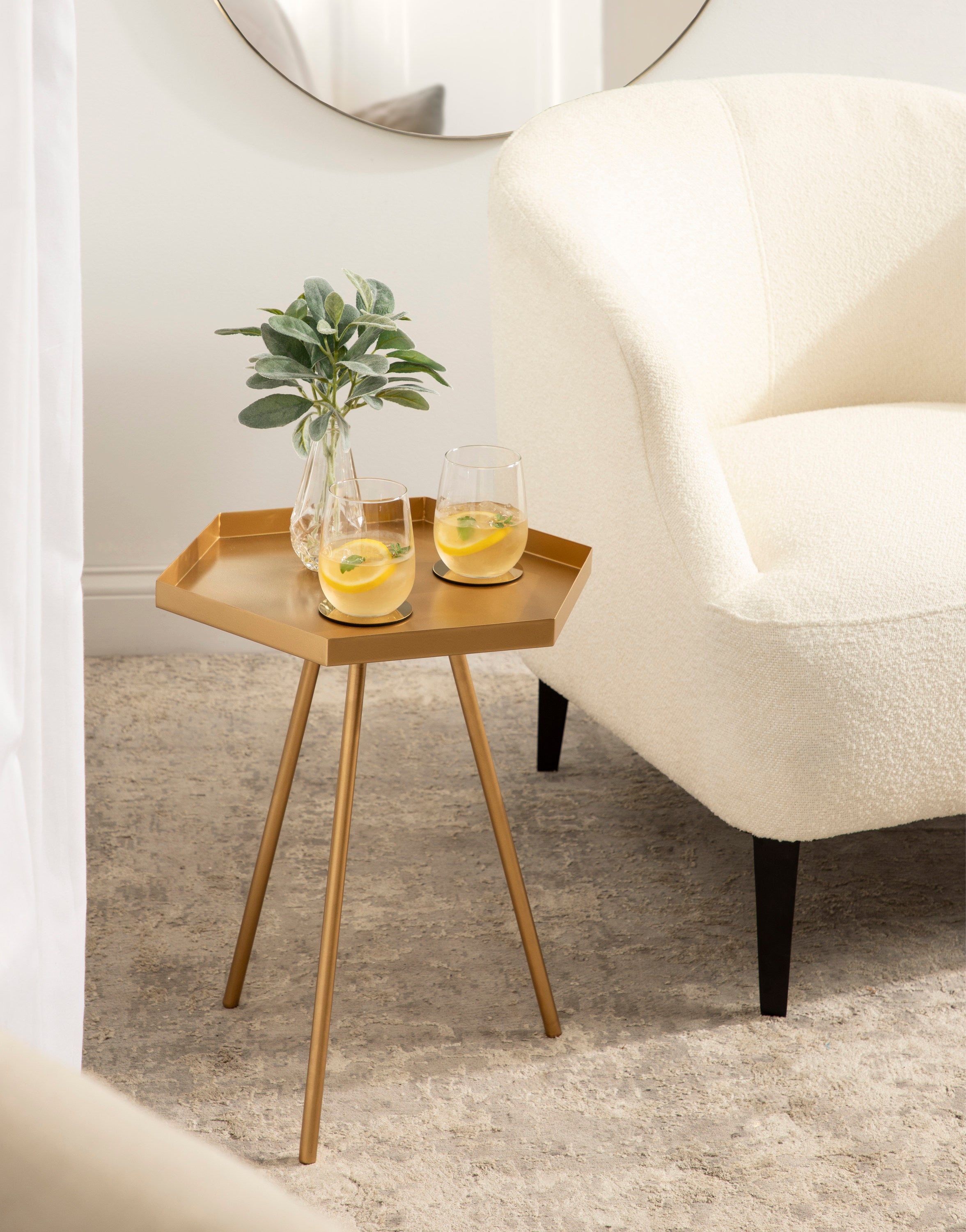 Side Table Gold 17x15x20 5