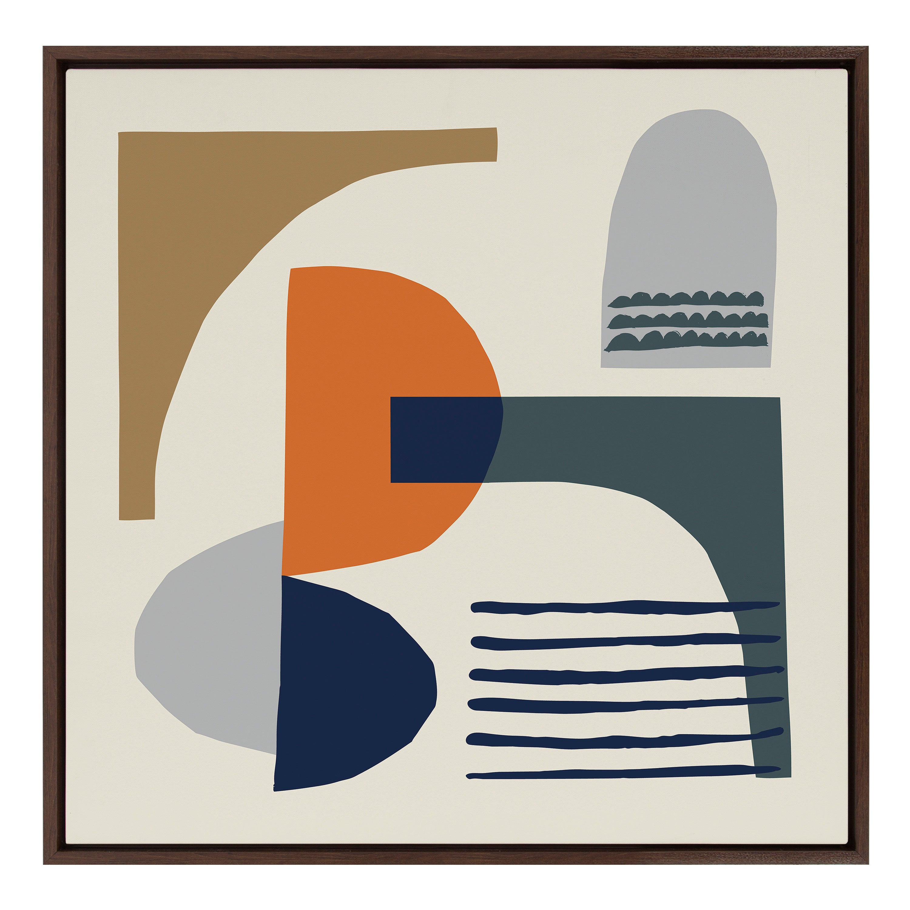 Sylvie Abstract Mid Century Framed Canvas by Rachel Lee of My Dream Wall