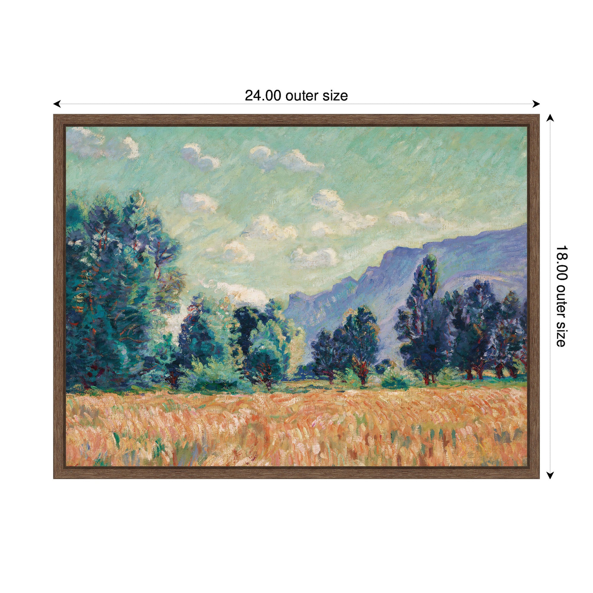 Framed Canvas 24x18 Sylvie Walnut 2