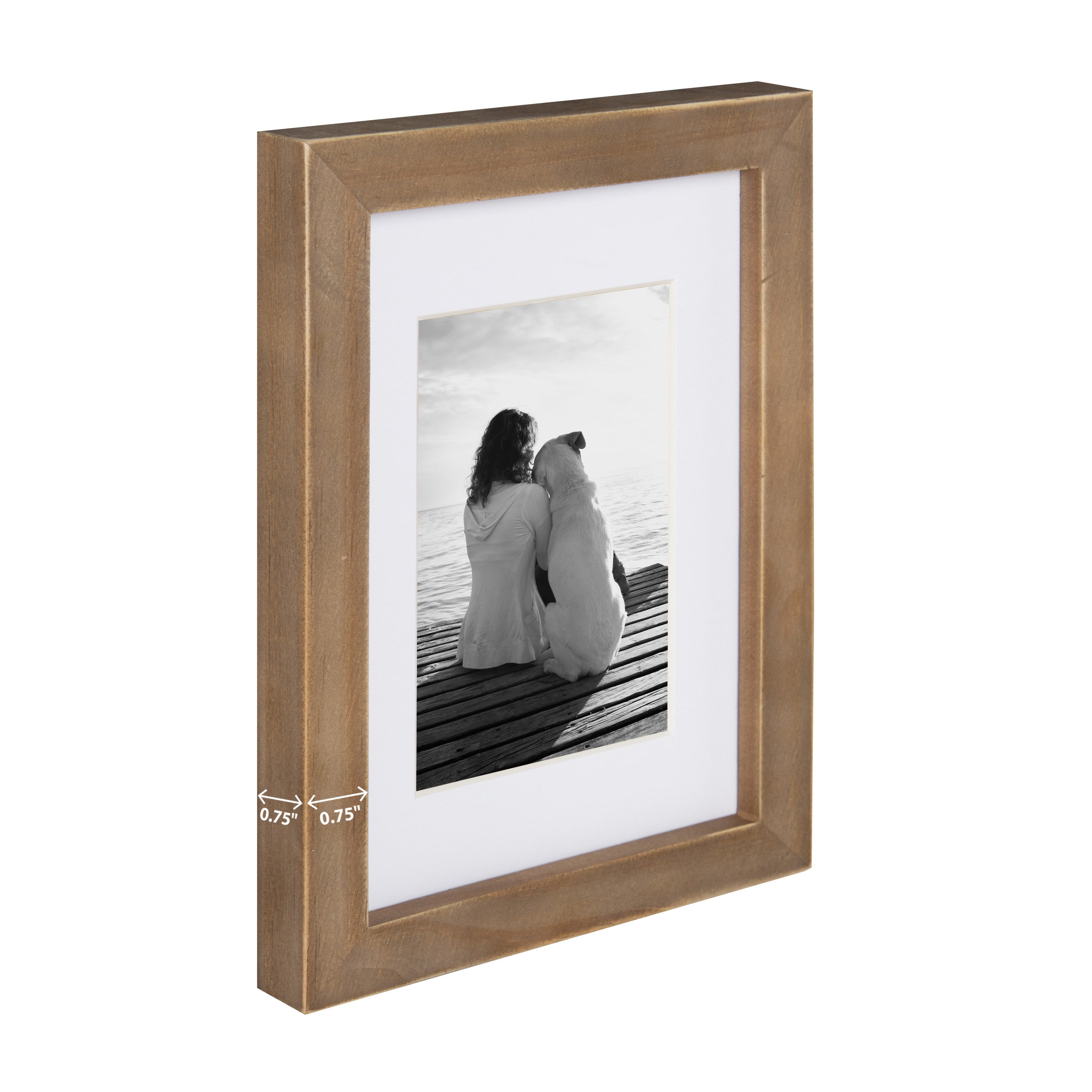 Tabletop Frame Rustic Brown 8x10 matted to 5x7 3