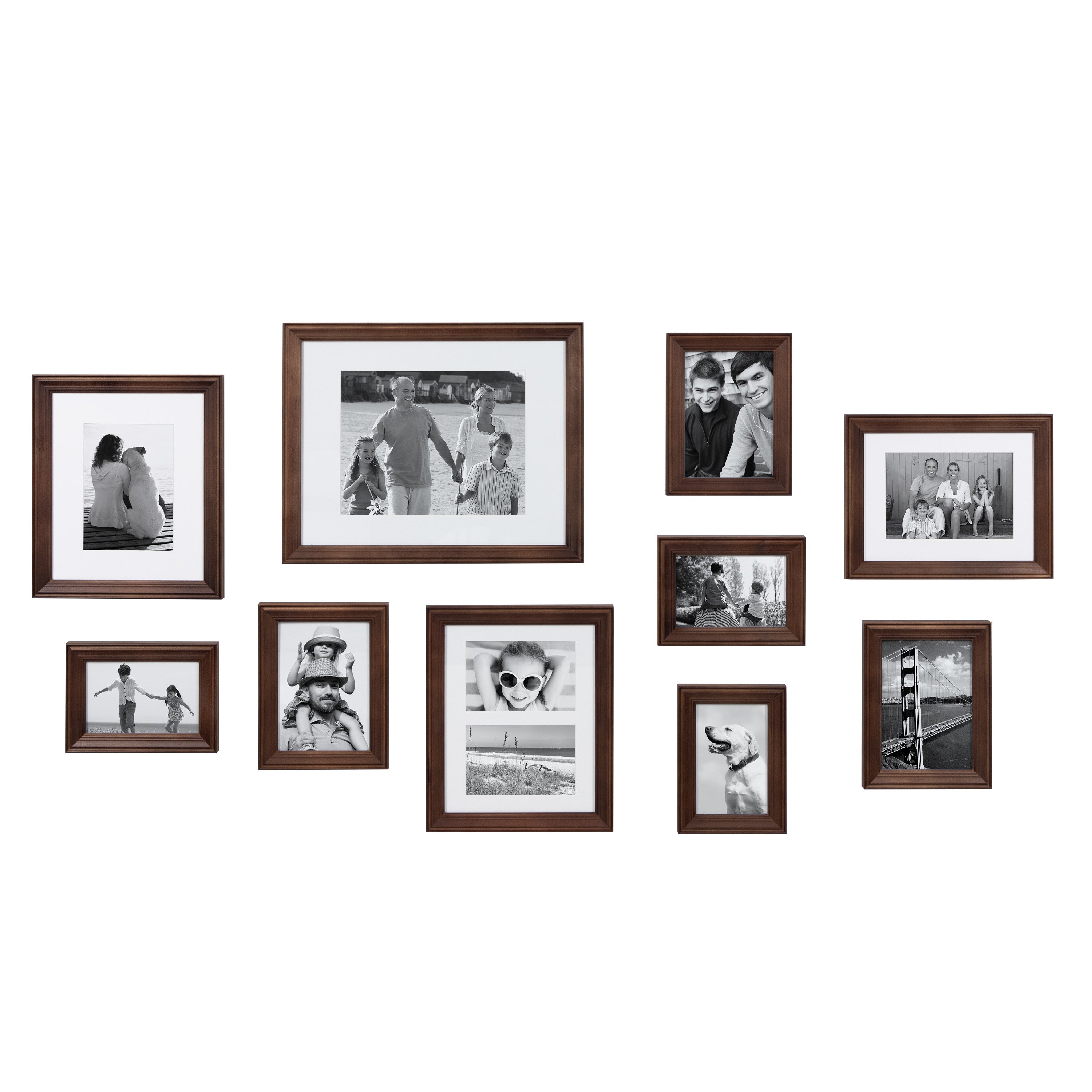 Frame Box Set Dark Brown 10 Piece 1