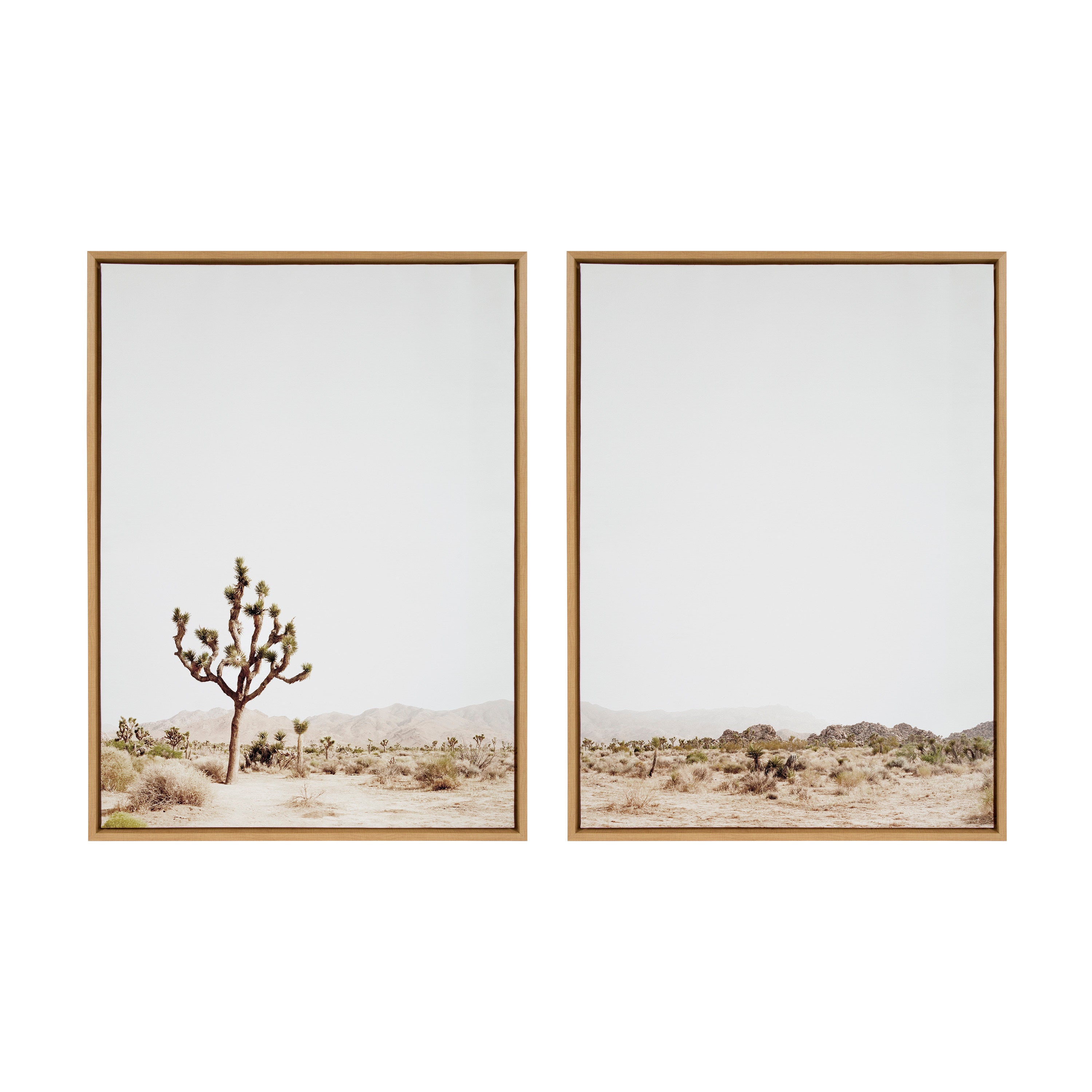 Framed Canvas Sylvie Natural 2 Piece Set 28x38 1