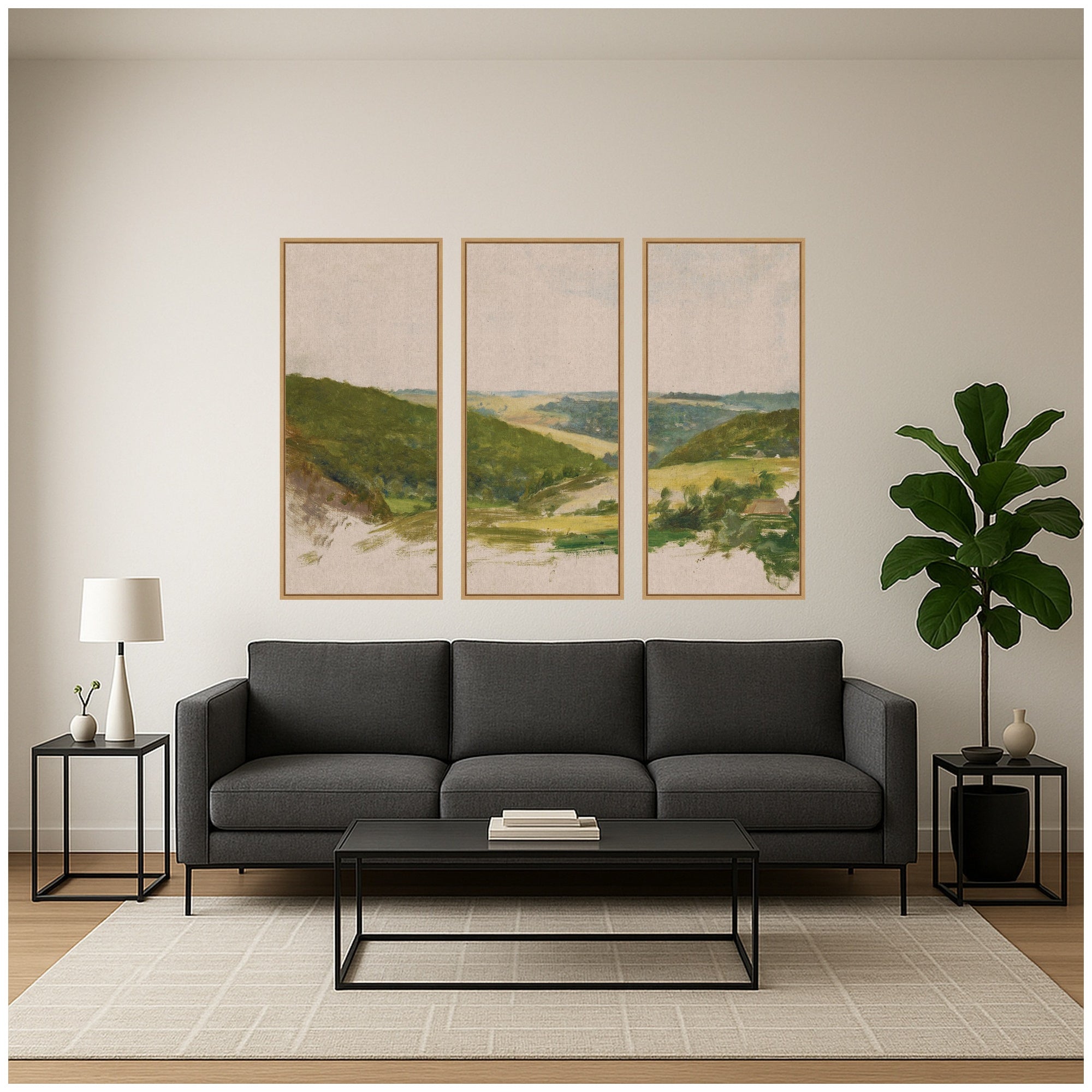 Art Set 3 Piece Set 18x40 Sylvie Natural 6