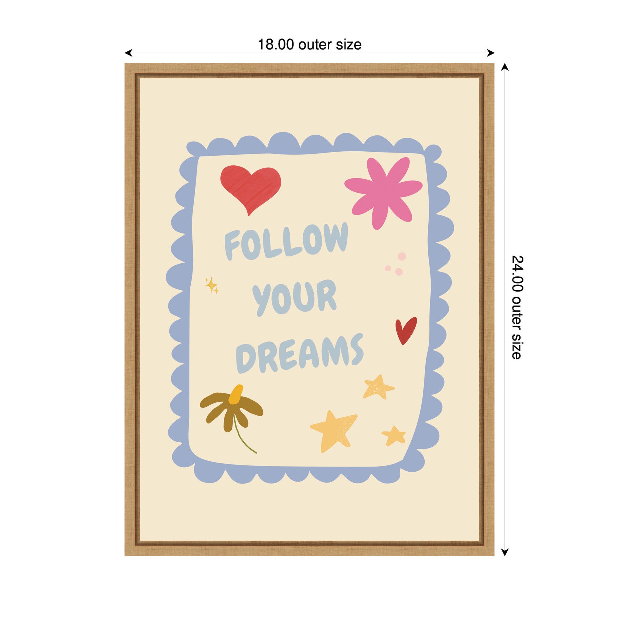 Follow Your Dreams by Laura Moss Framed Canvas Wall Art Print