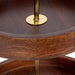 Tiered Tray Walnut Brown Gold 13x13x20 6