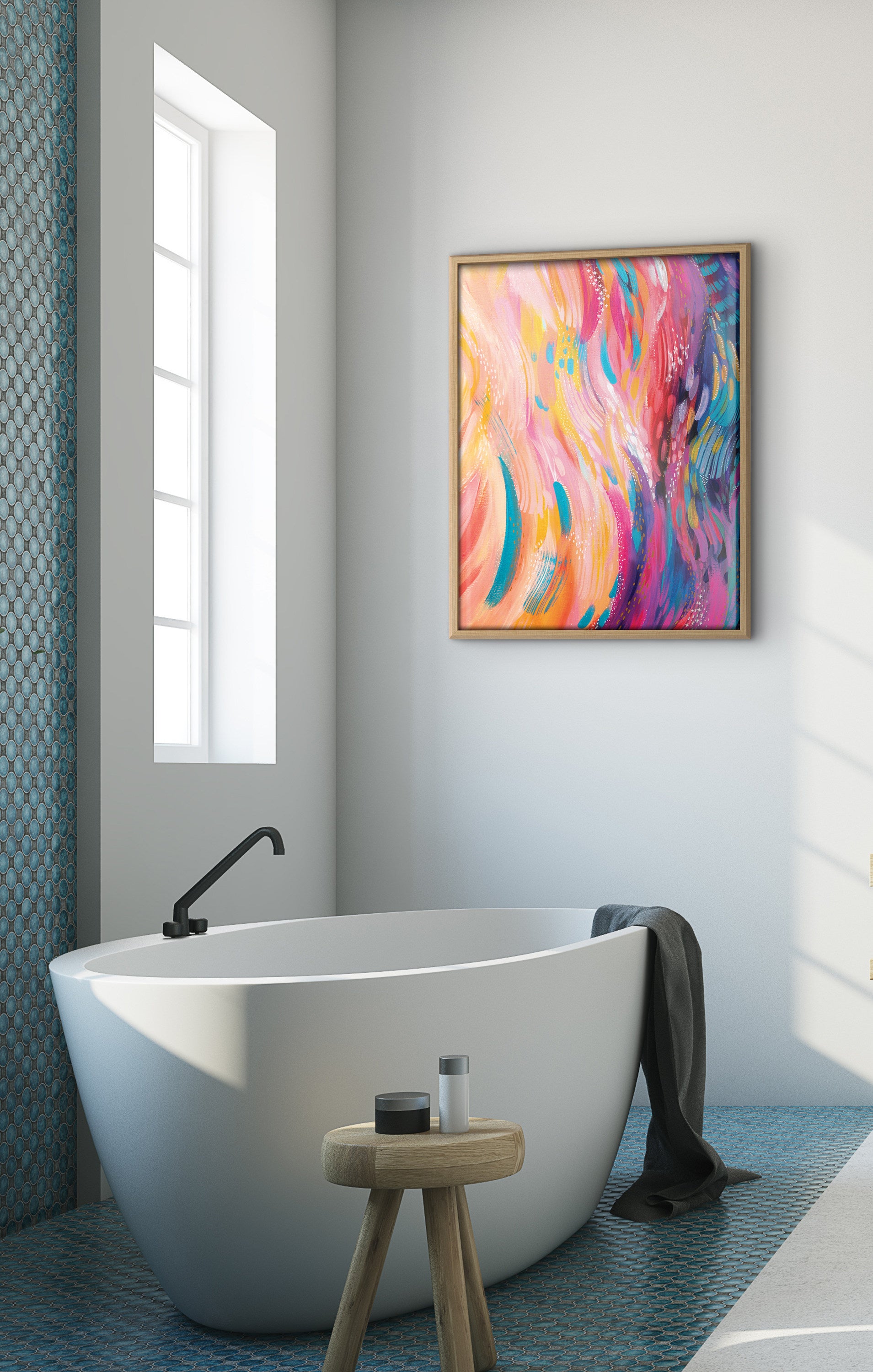 Blake BrushStrokes 90 Framed Printed Art by Jessi Raulet of Ettavee