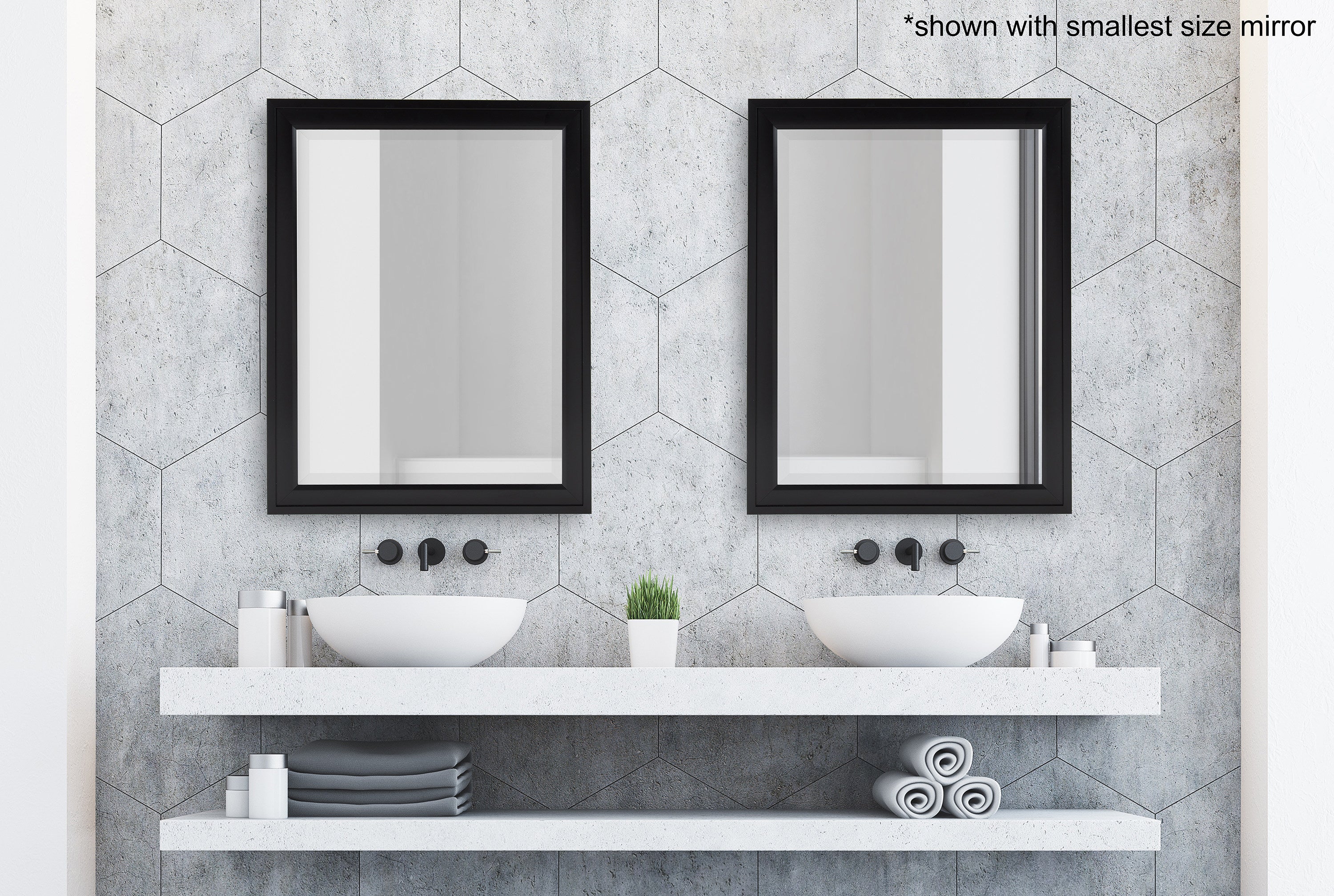 Rectangle Mirror Black 27.5x39.5 5