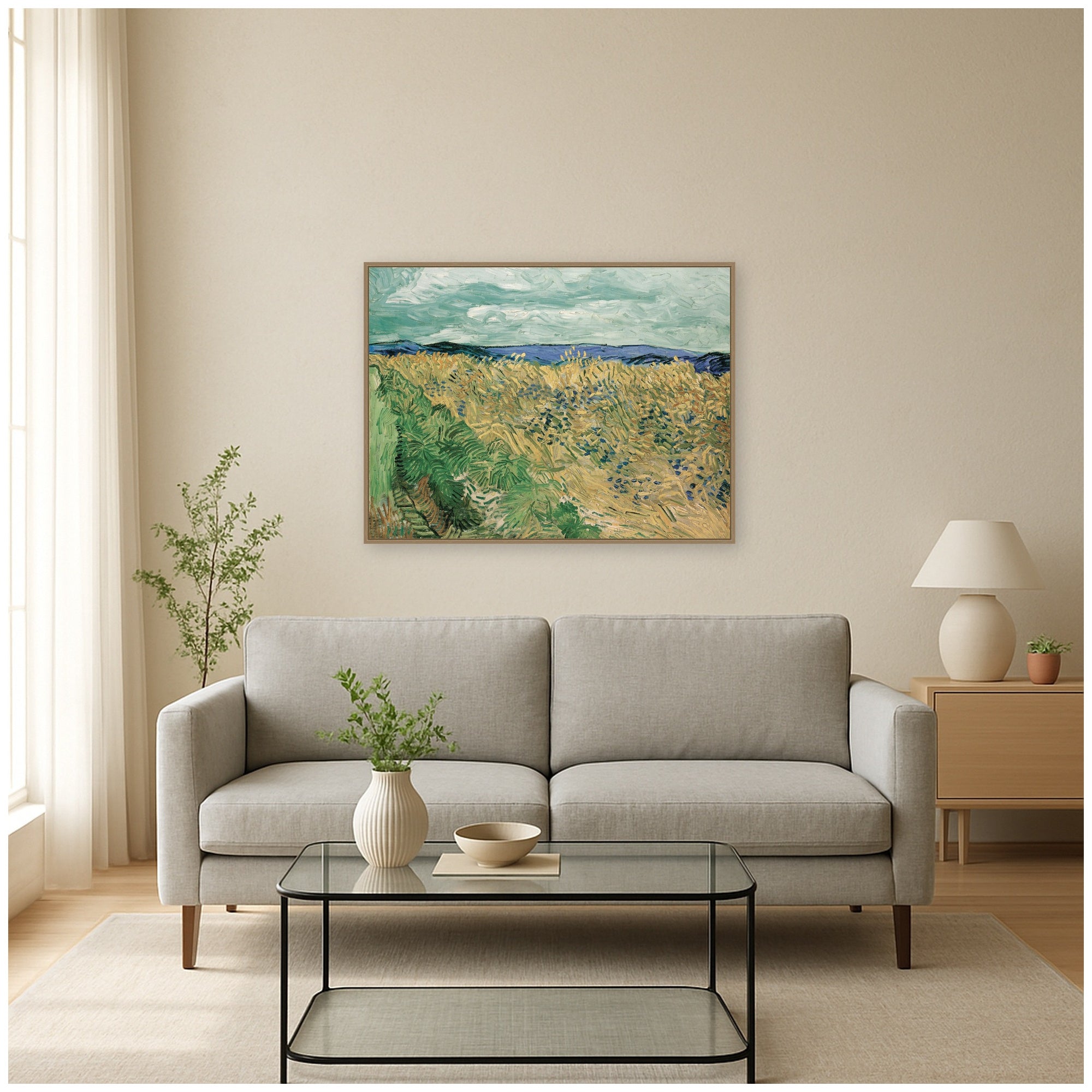 Framed Canvas 42x32 Sylvie Dark Gold 7