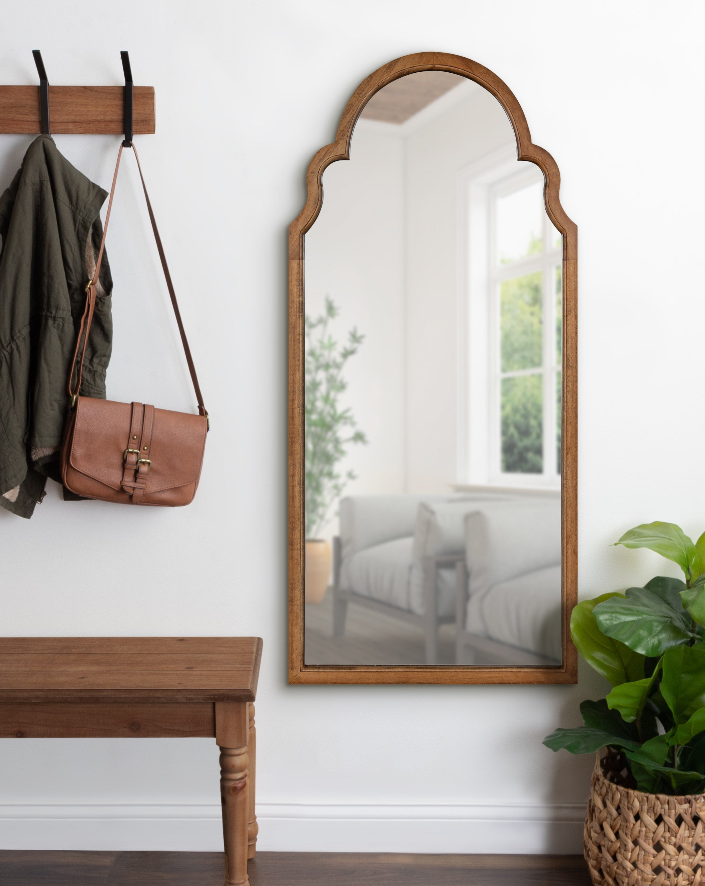 Arch Mirror Rustic Brown 24x48 6