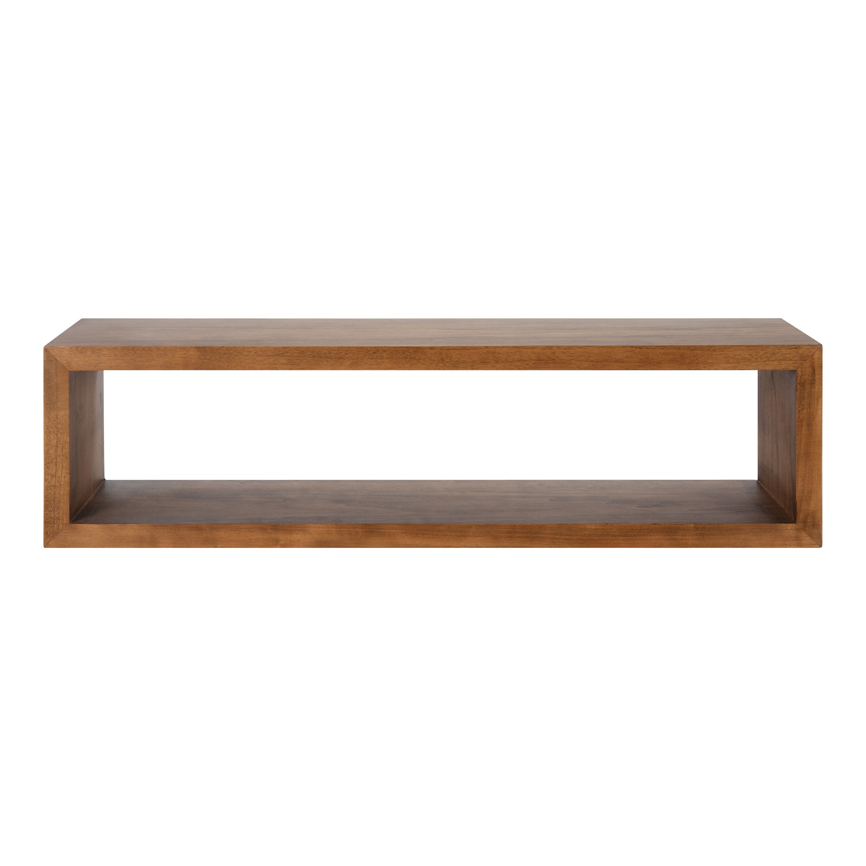 Floating Console Table Rustic Brown 30x8 3