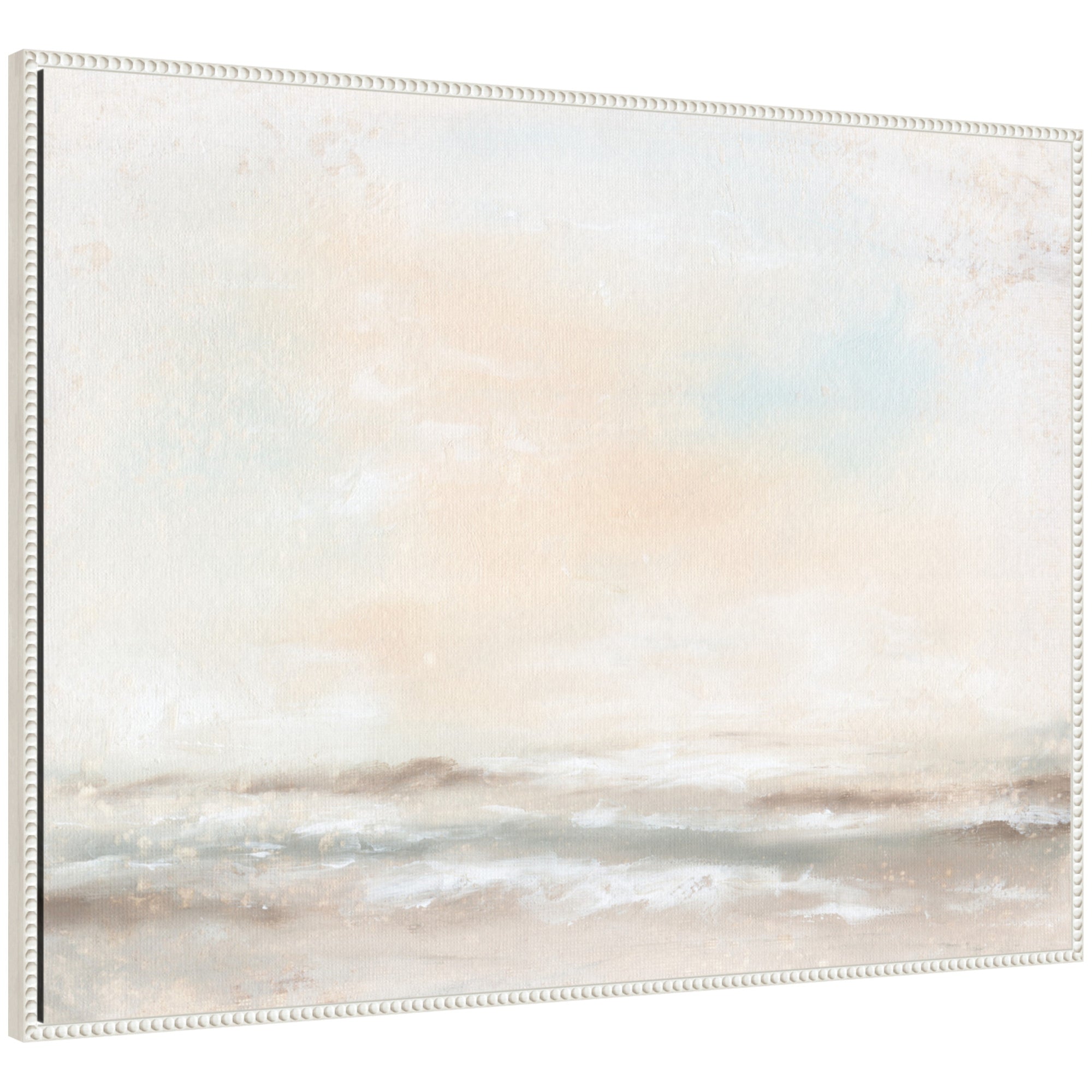 Framed Canvas 42x32 Sylvie Beaded White 1