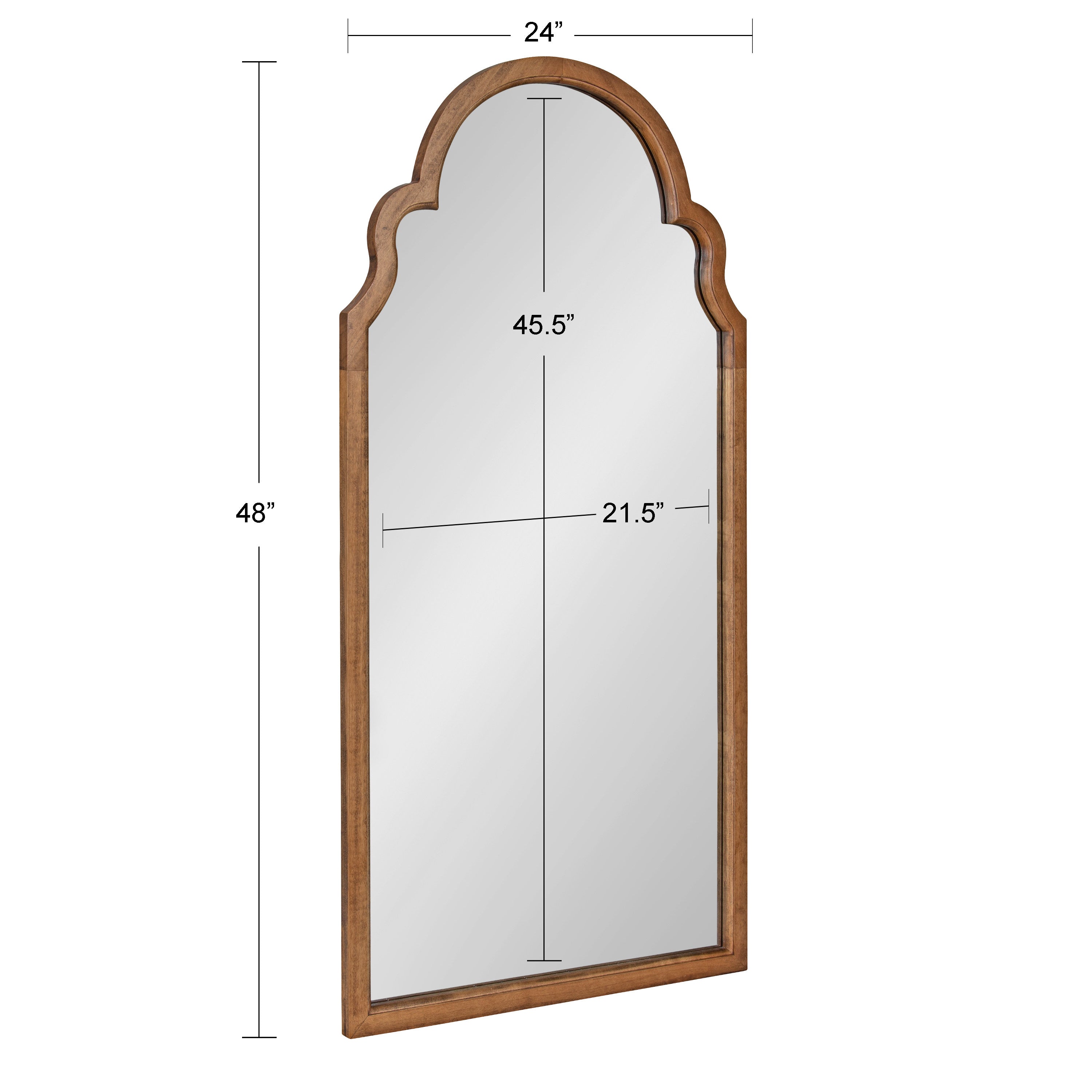 Arch Mirror Rustic Brown 24x48 5