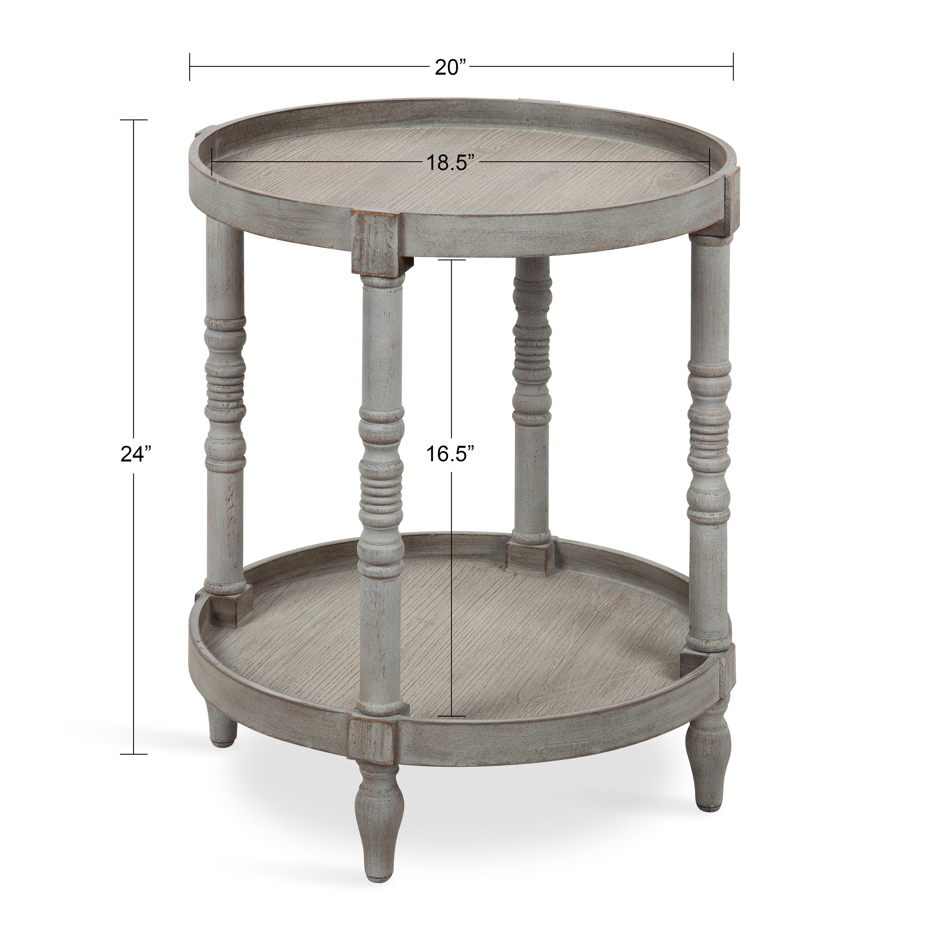 Side Table Gray 20x20x24 2