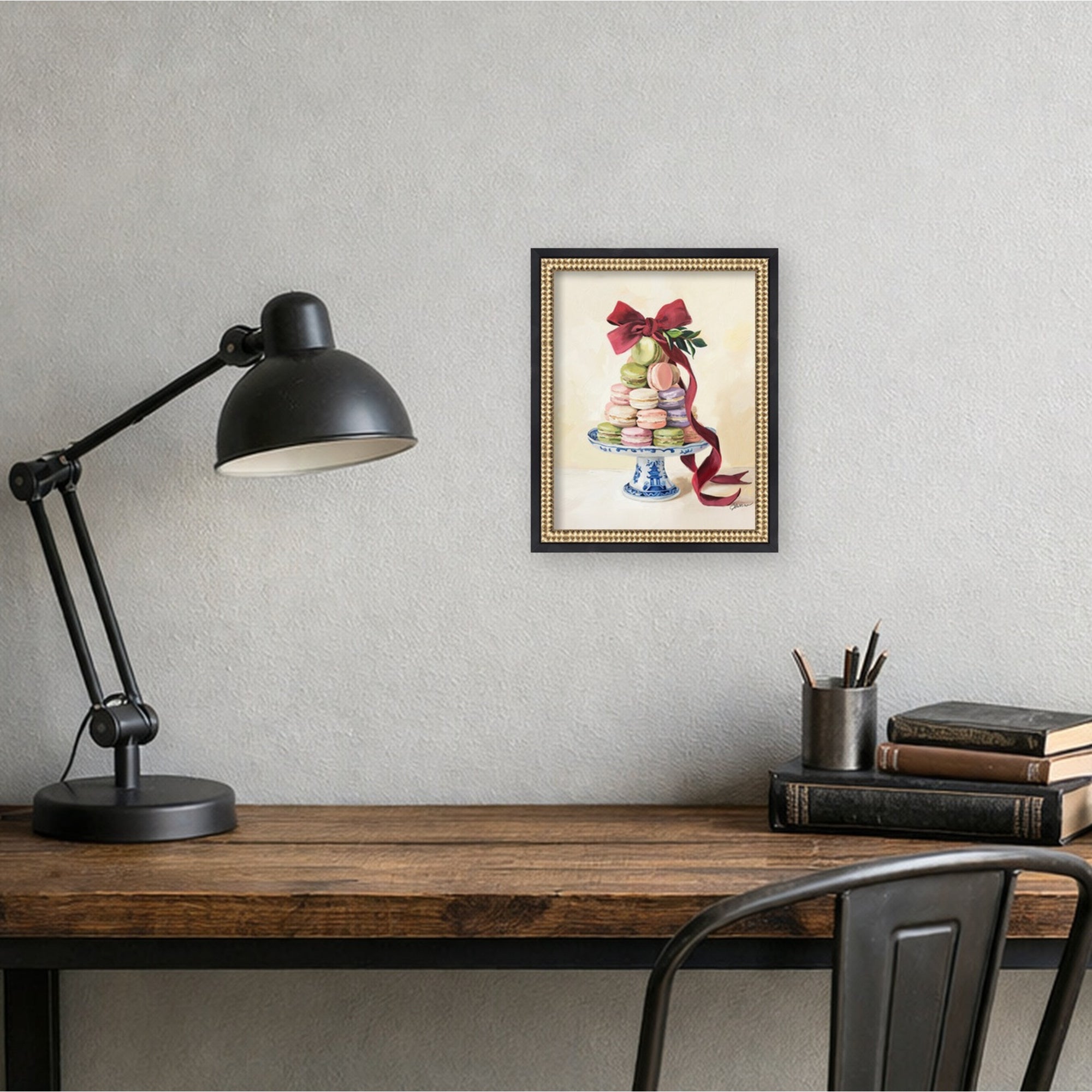 Mounted Canvas Castellan Black 13x16 6