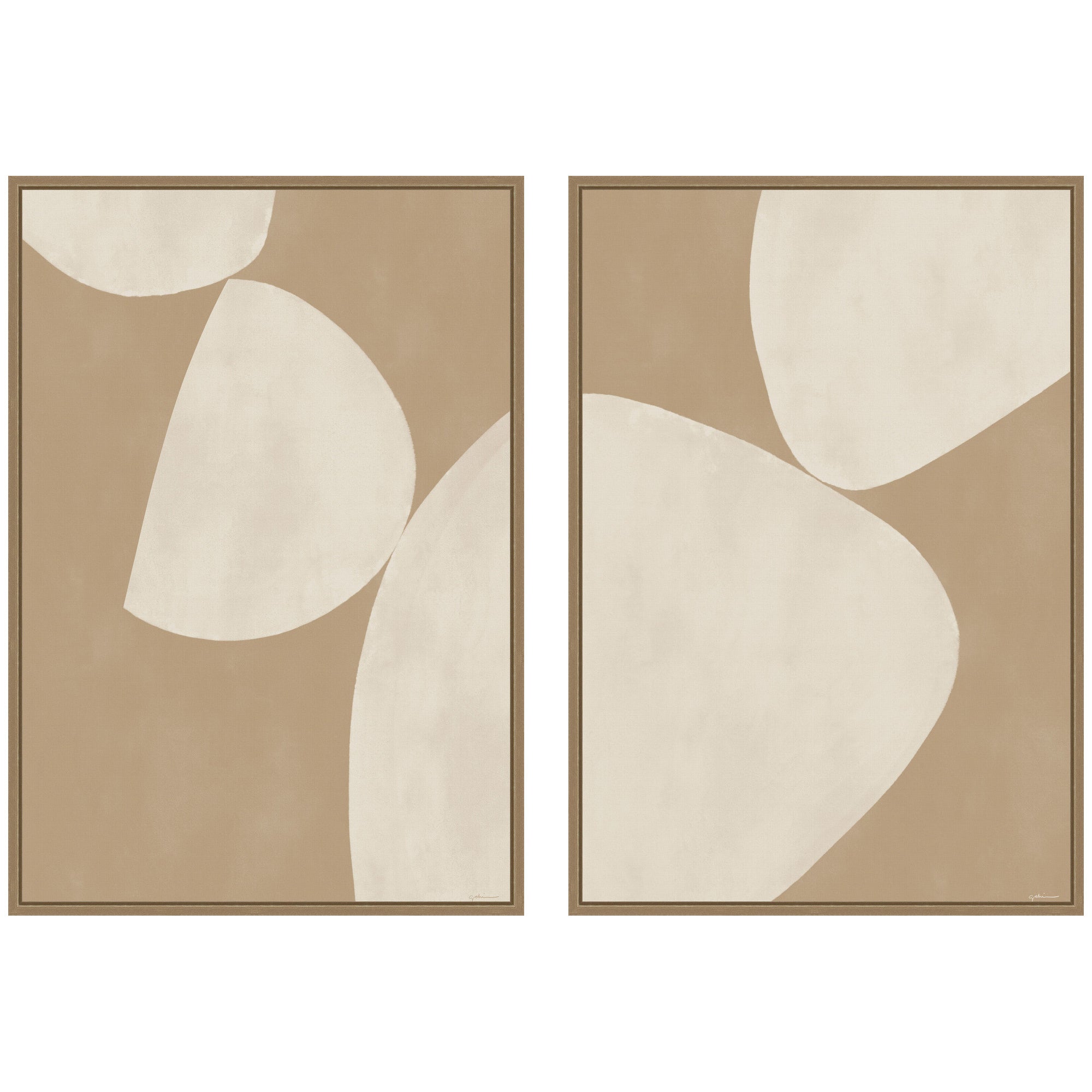 Art Set 2 Piece Set 23x33 Sylvie Dark Gold 1