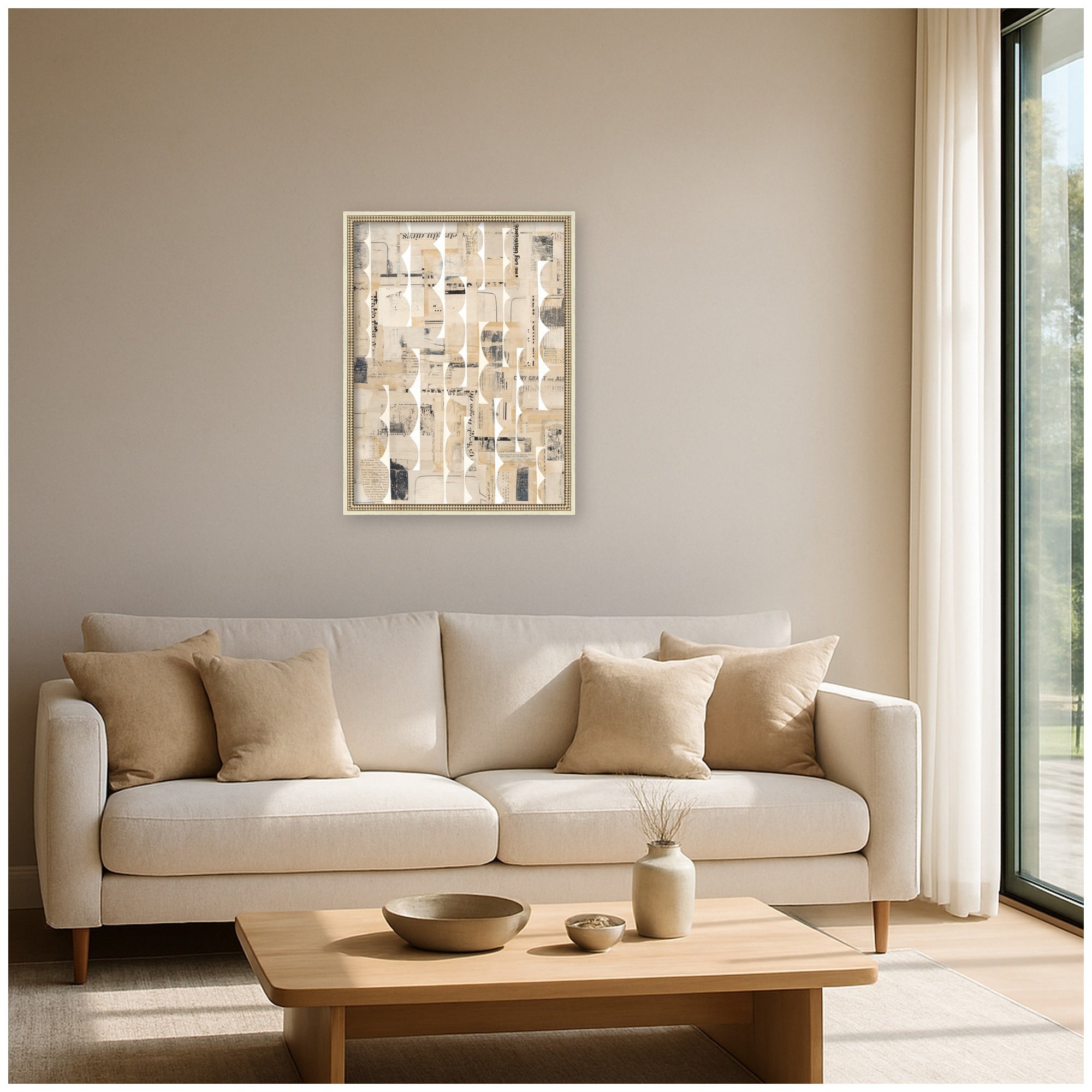 Mounted Canvas 26x34 Castellan Distressed White 7