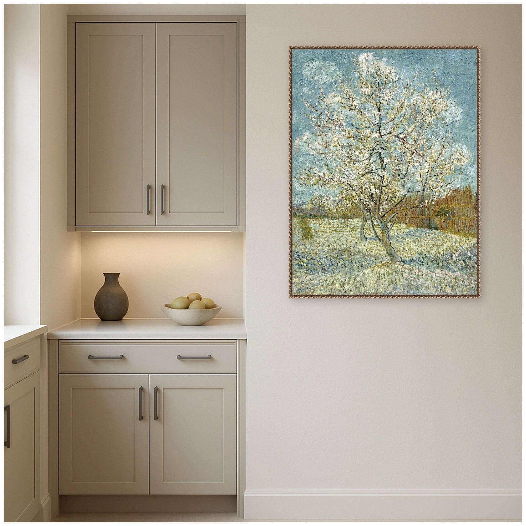 Framed Canvas 32x42 Sylvie Beaded Dark Gold 5