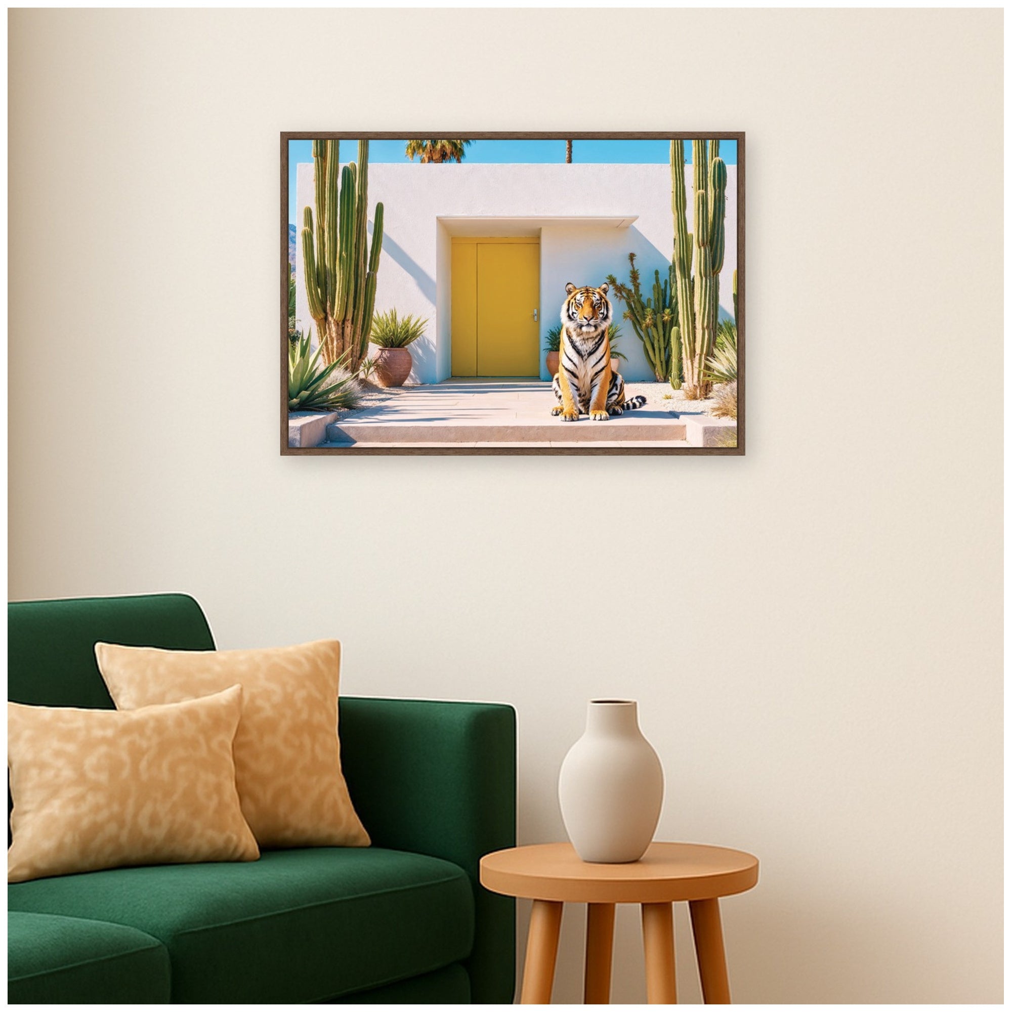 Framed Canvas Sylvie Walnut 33x23 5