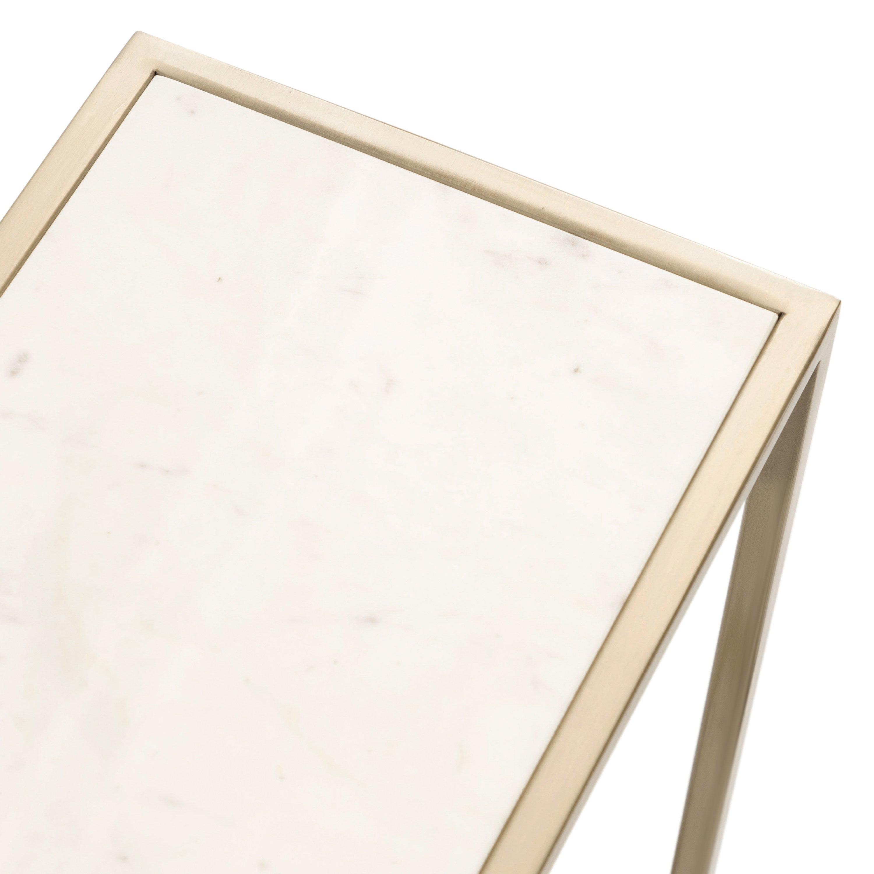 Side Table White Gold 16x8x24 3