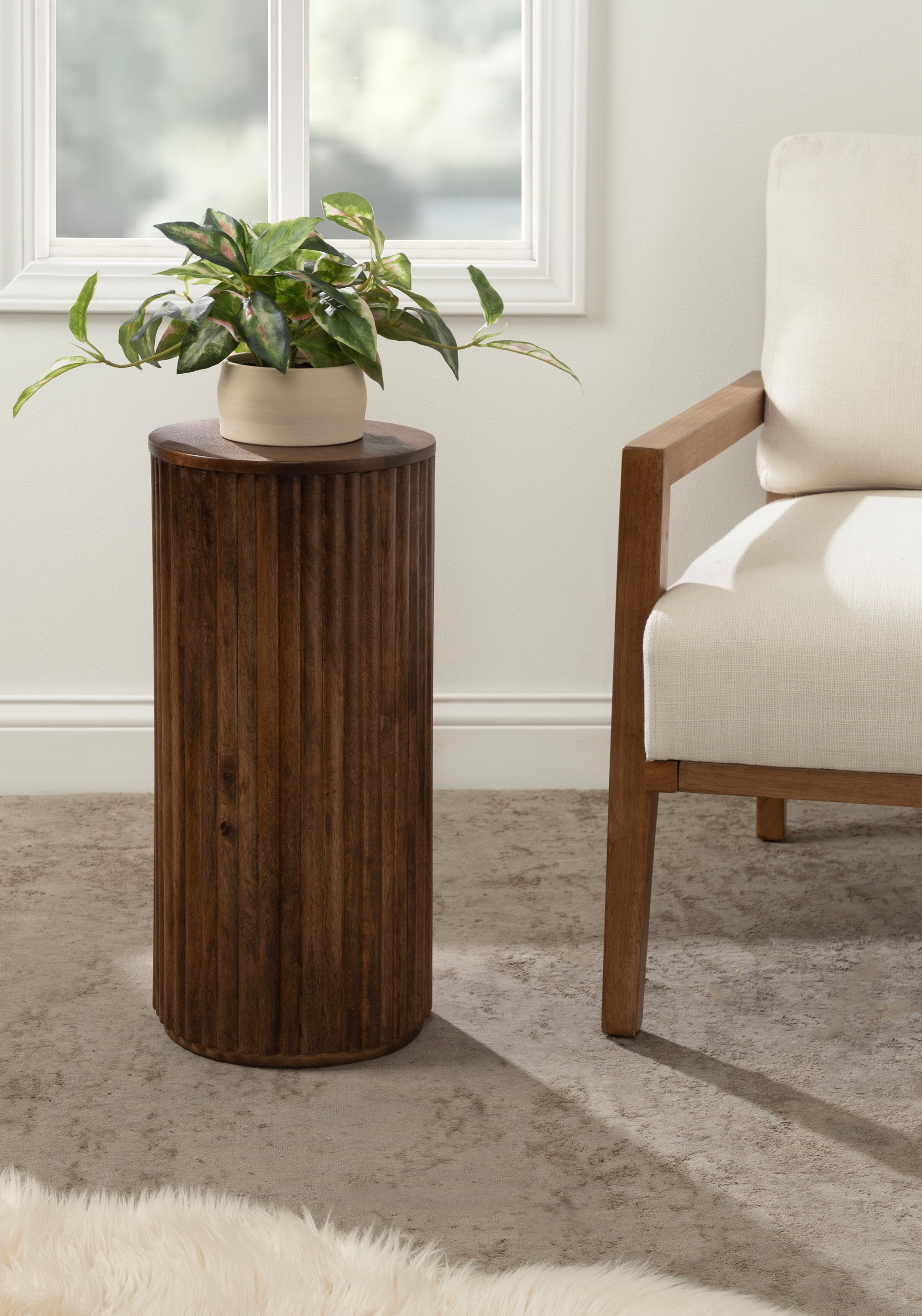 Drink Table Walnut Brown 10x10x22 6