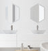 Hexagon Mirror White 22x31 7