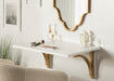Wall Mounted Desk White Gold 30x12x16 7
