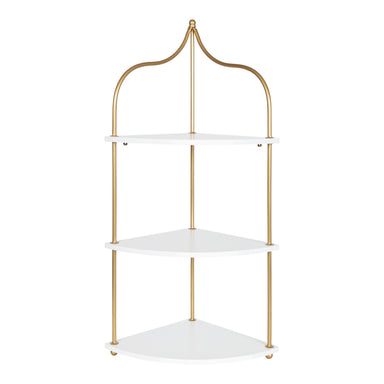 Accent Shelf White Gold 17x12x35 1