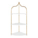 Accent Shelf White Gold 17x12x35 1