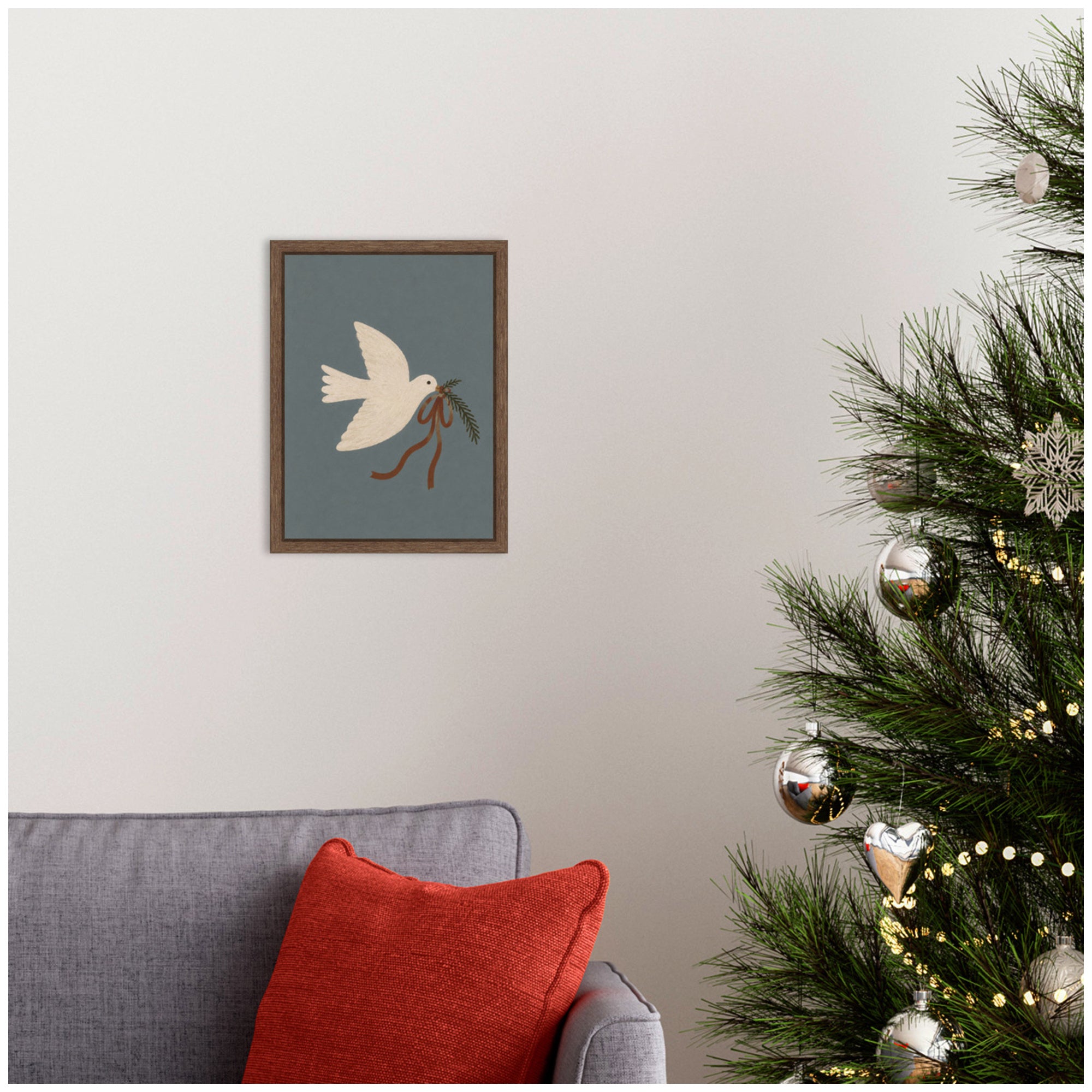 Framed Canvas Sylvie Walnut 10x13 5