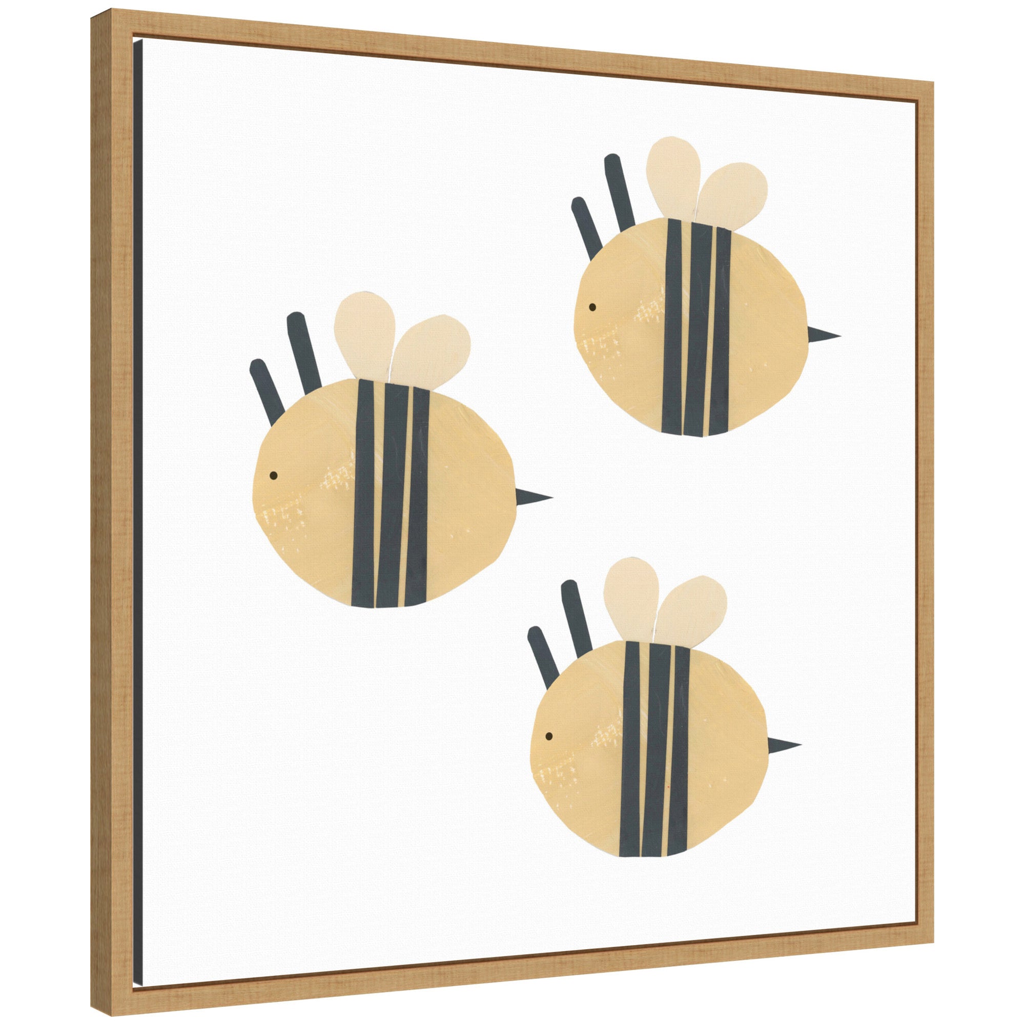 Buzzing Bees by Alicia Abla Framed Canvas Wall Art Print