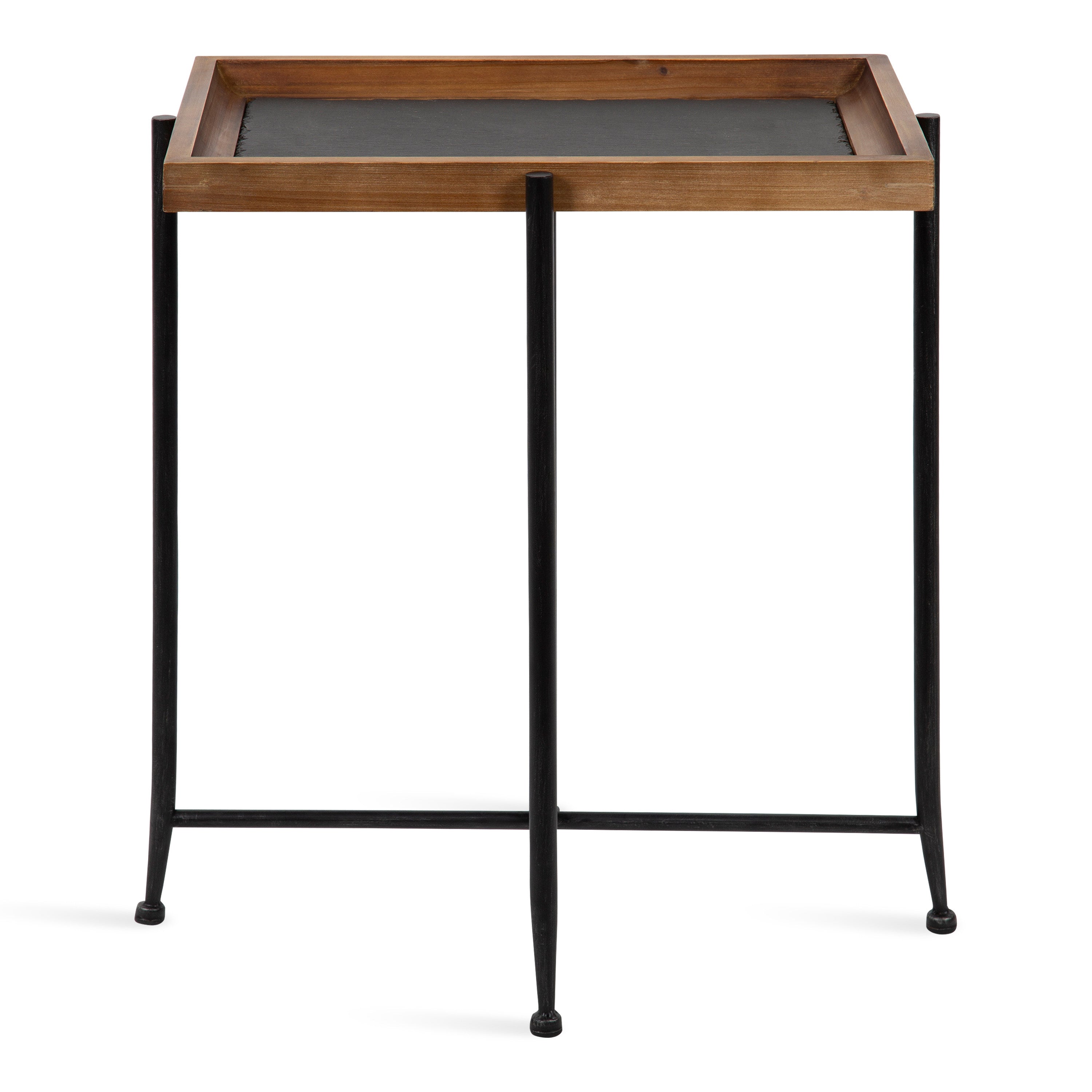 Macabe Wood and Iron Accent Table