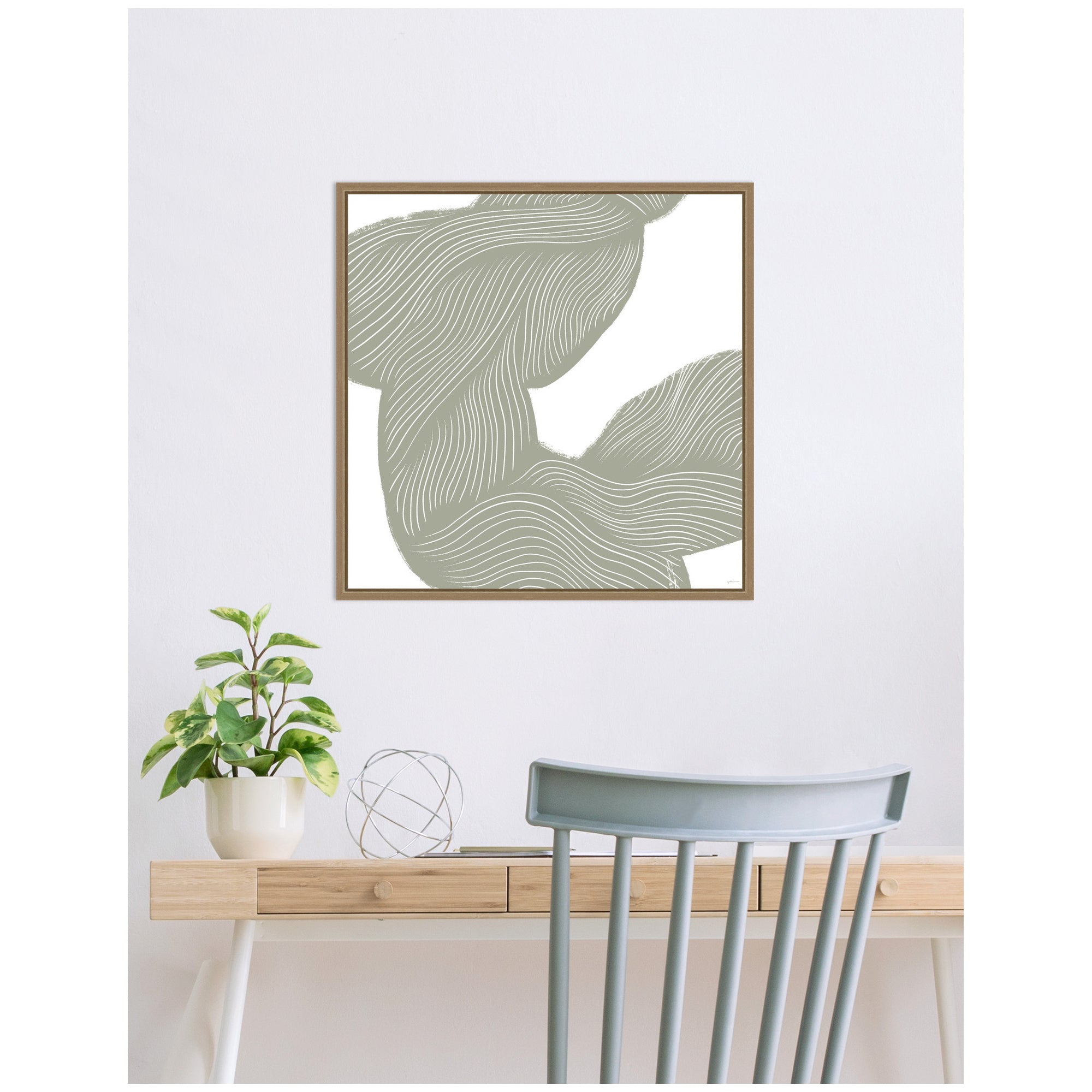 Movement Lines by Gabrielly Guedes Framed Canvas Wall Art Print