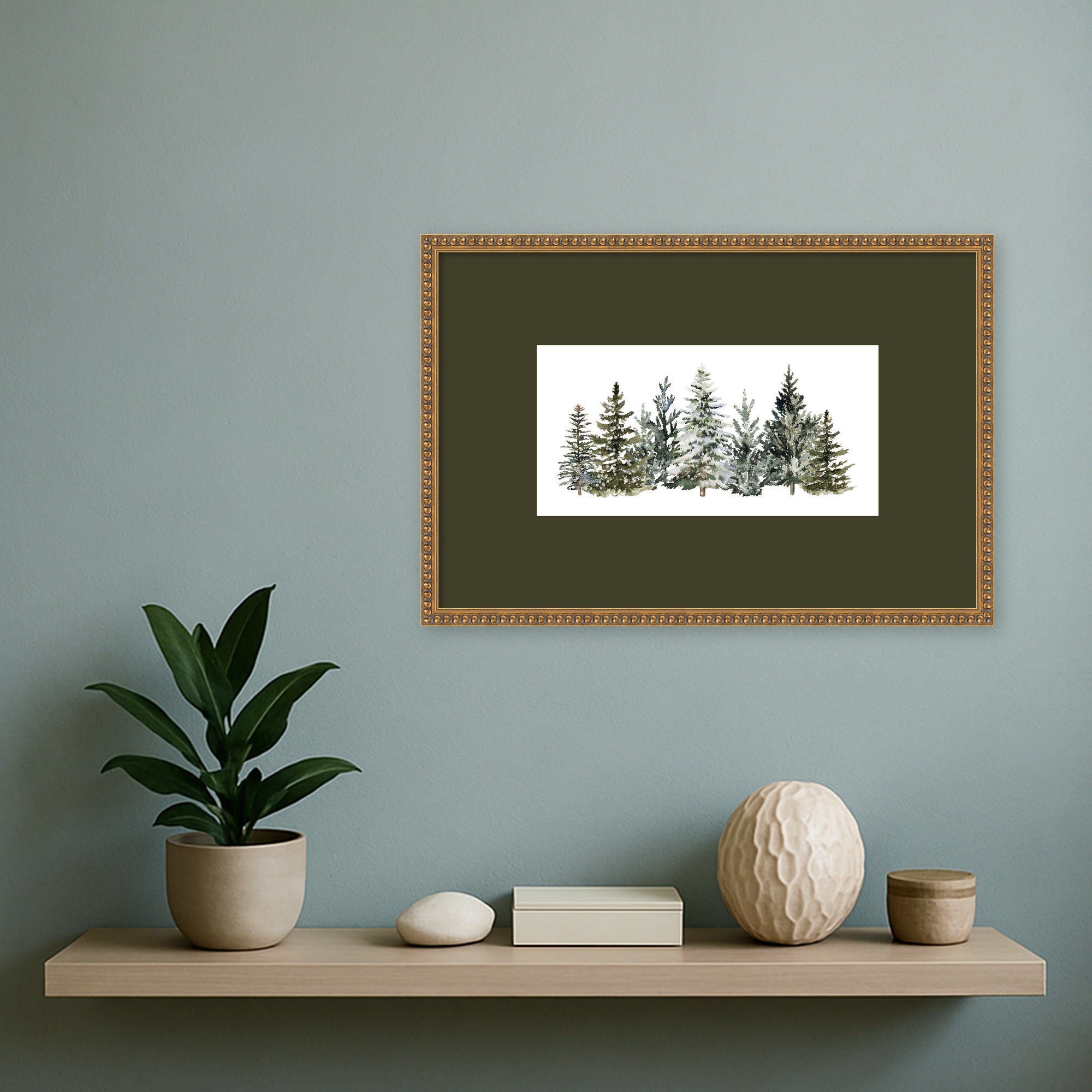 Framed Art Bradford Bead Gold 25x17 6